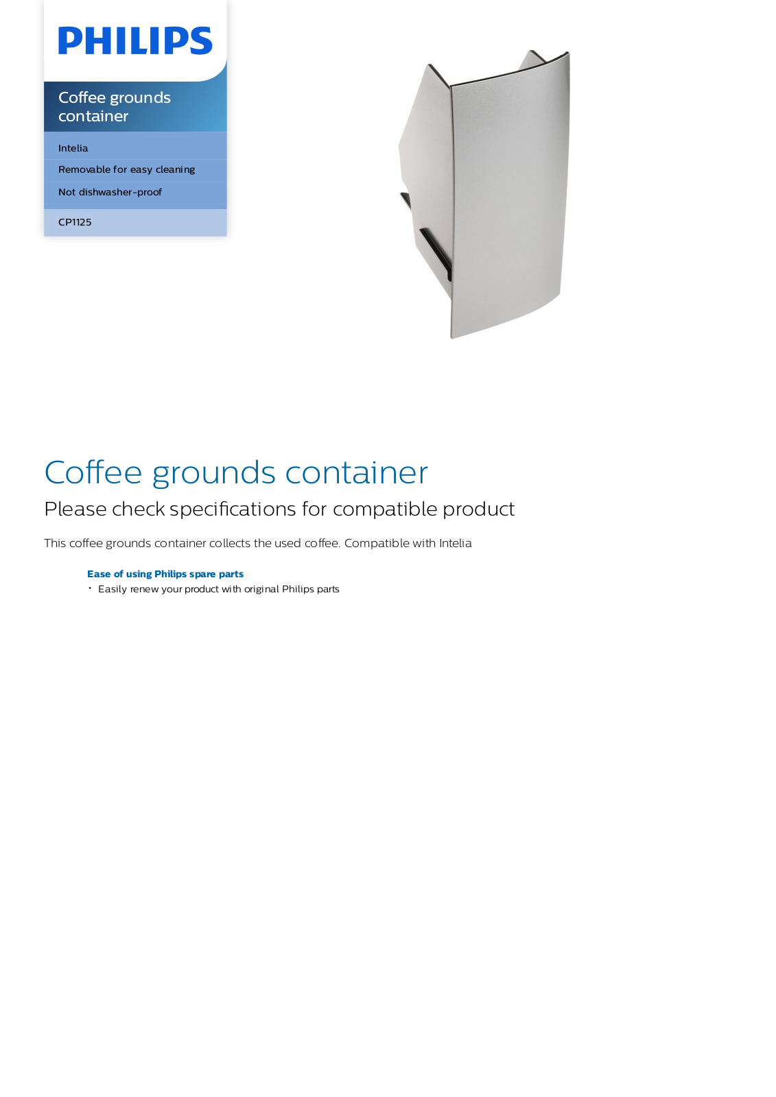 Philips CP1125/01 leaflet - ManualMachine.com