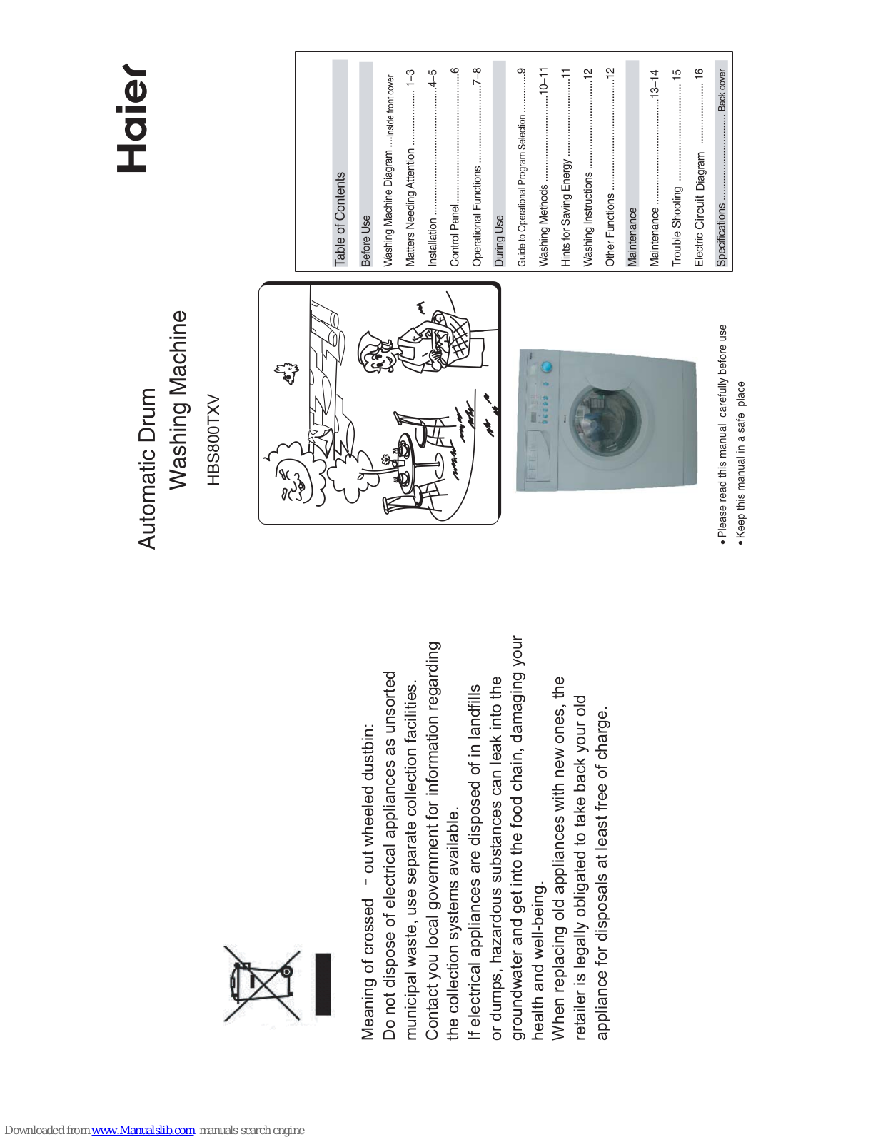 Haier HBS800TXV User Manual