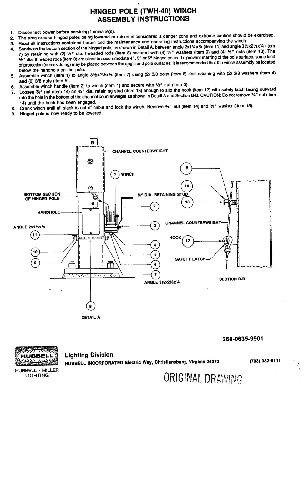 Hubbell Lighting TWH-40 User Manual