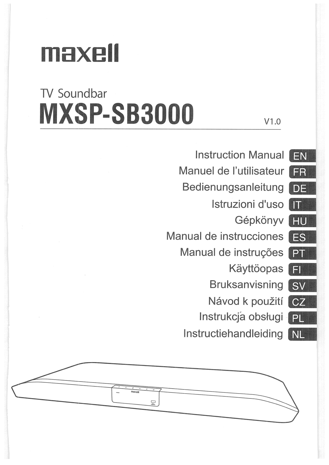 Maxell MXSP-SB3000 User guide