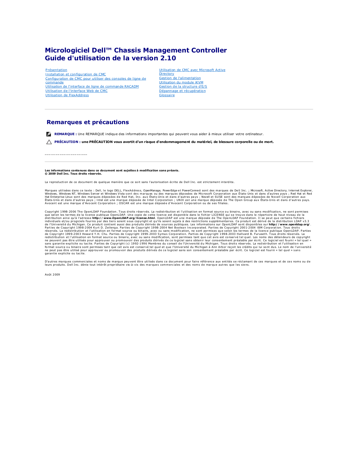 Dell Chassis Management Controller Version 2.1 Manual