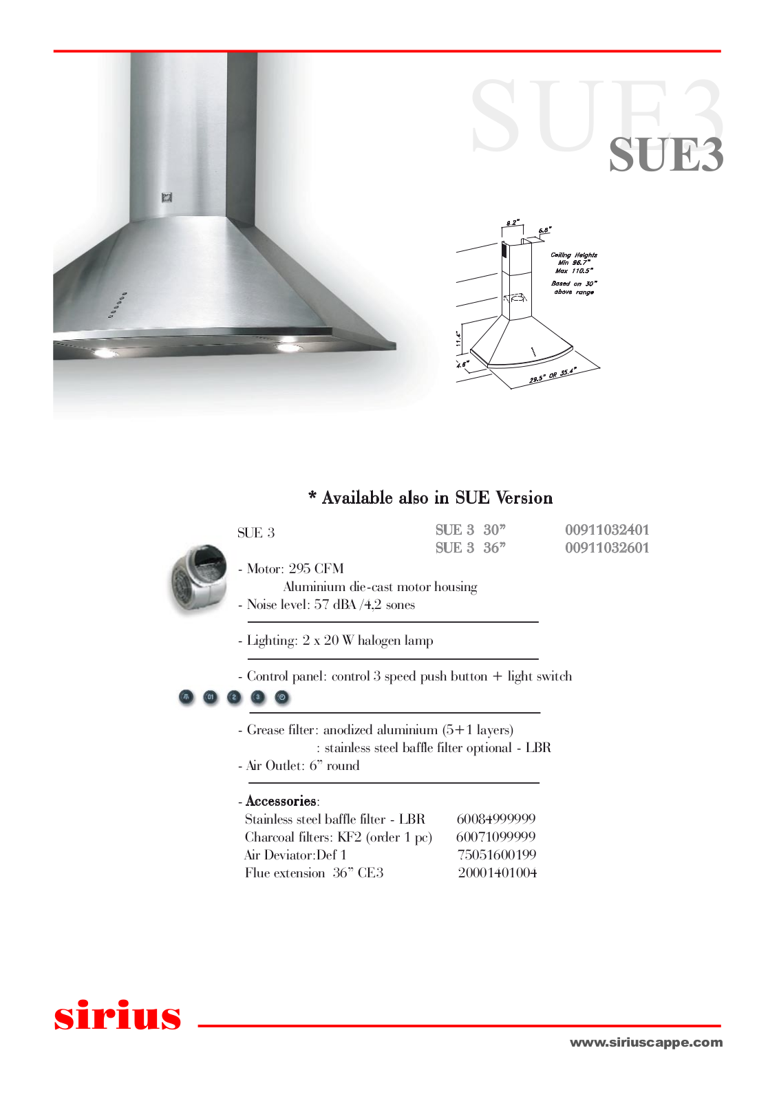 Sirius SUE336 Data Sheet