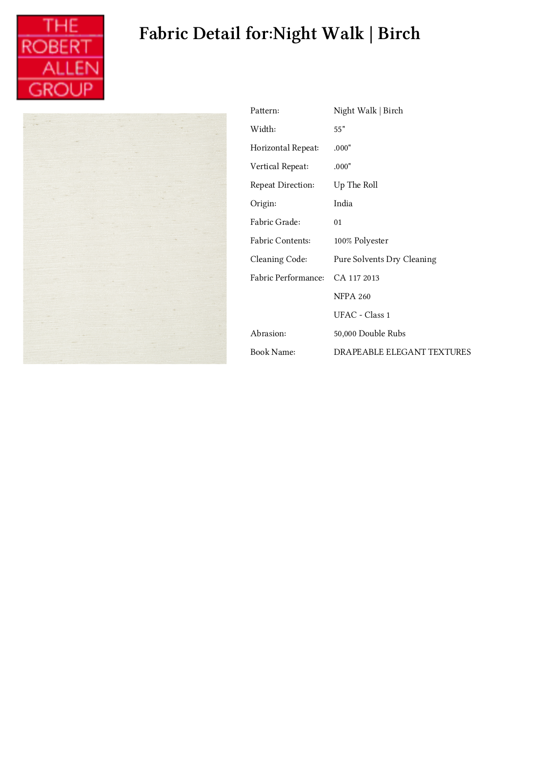 Robert Allen RALF1959 Specifications - ManualMachine.com