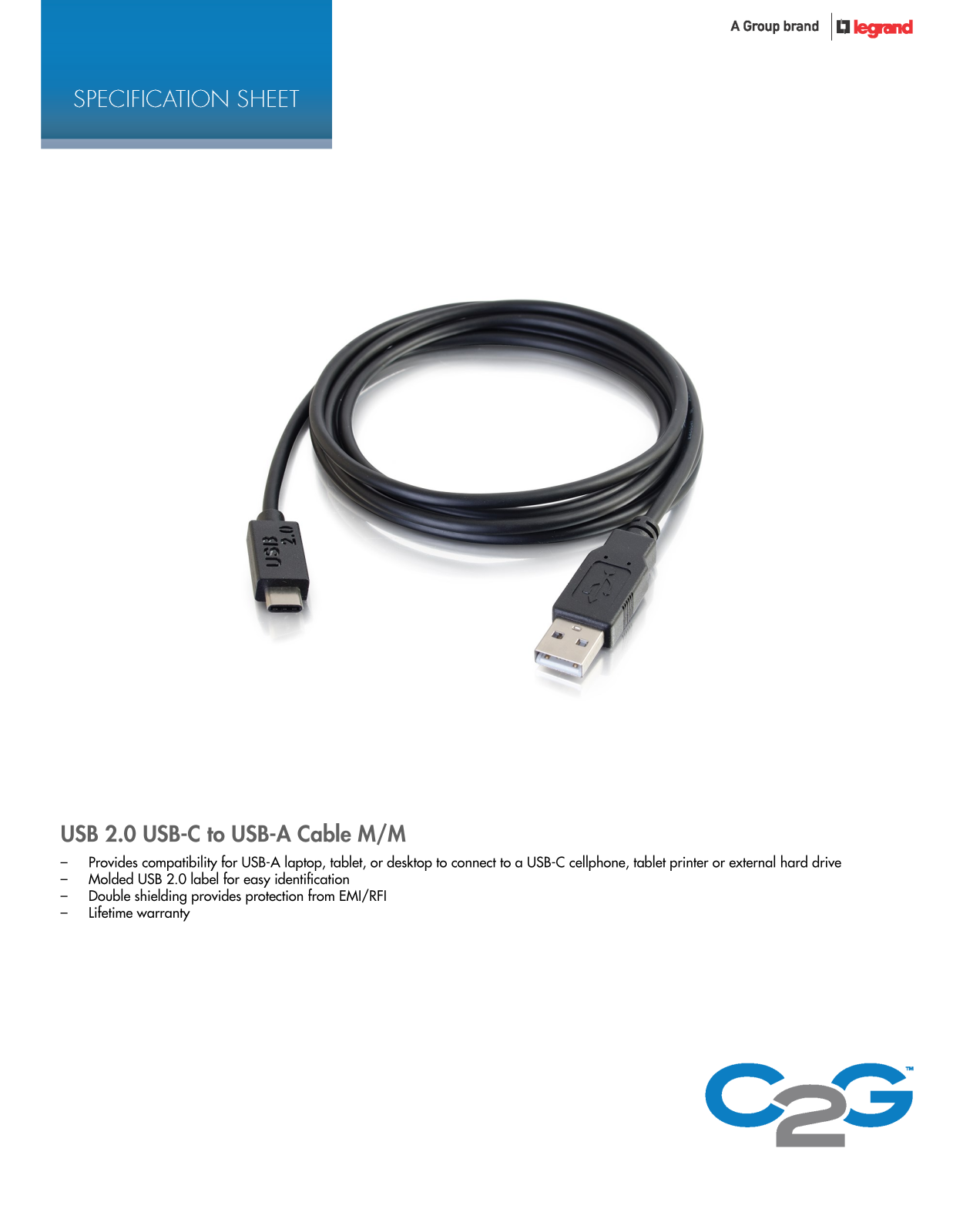 C2G 88871 Product Data Sheet