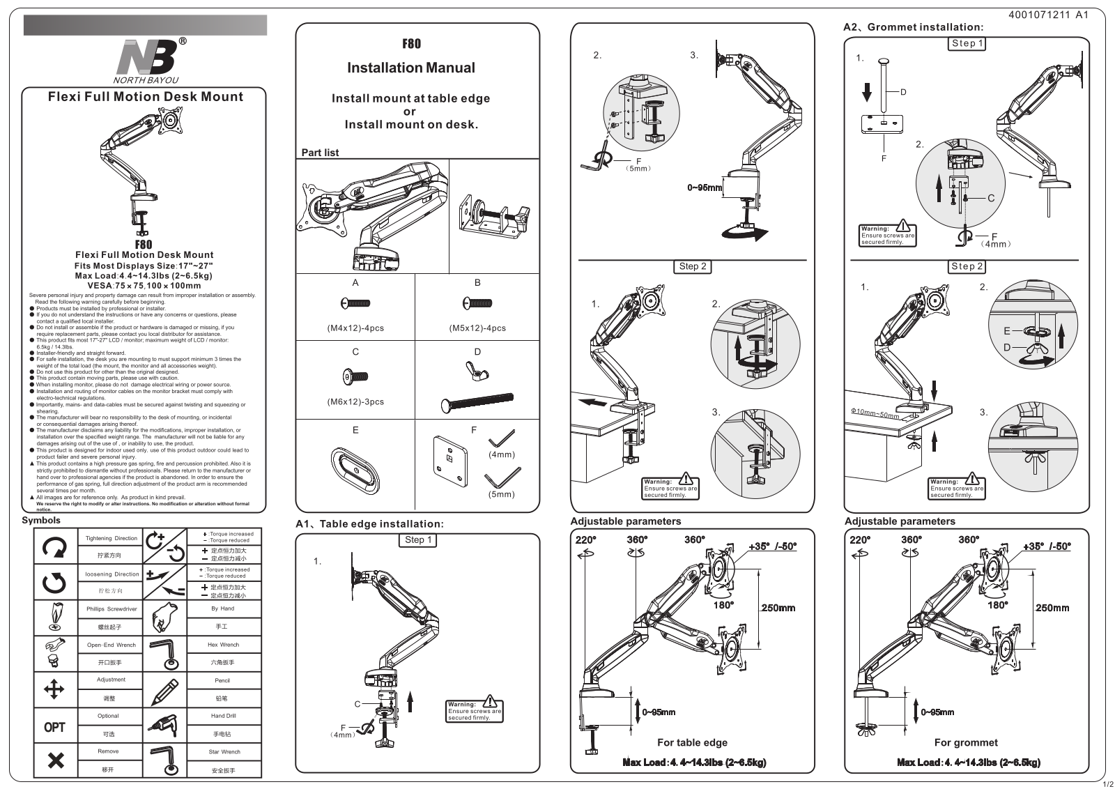 North Bayou NB F80 User manual