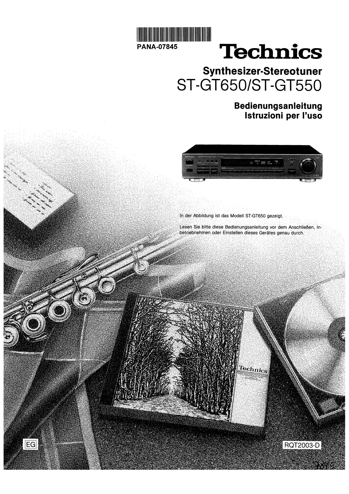 Technics ST-G650, ST-G550 Manual