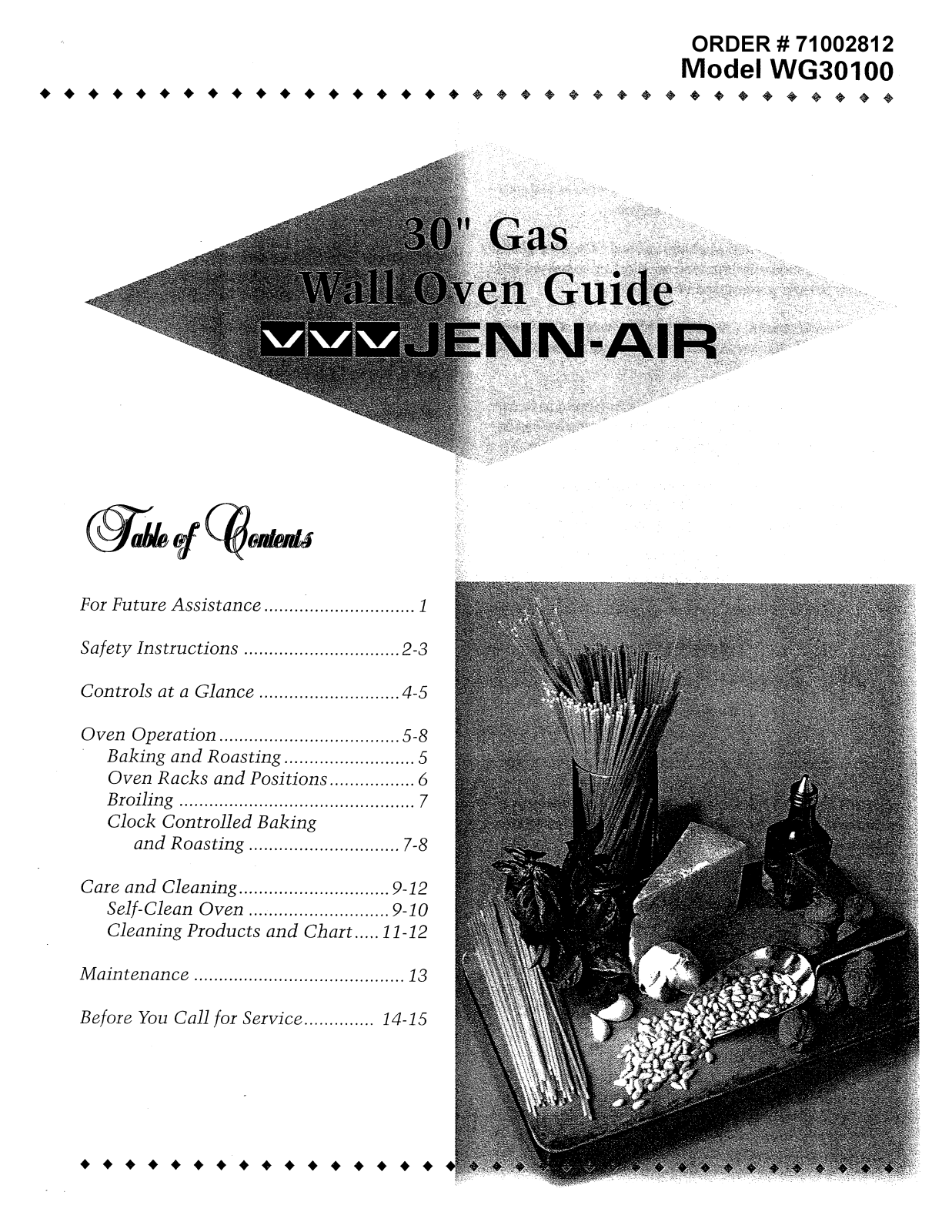 Jenn-Air WG30100 User Manual