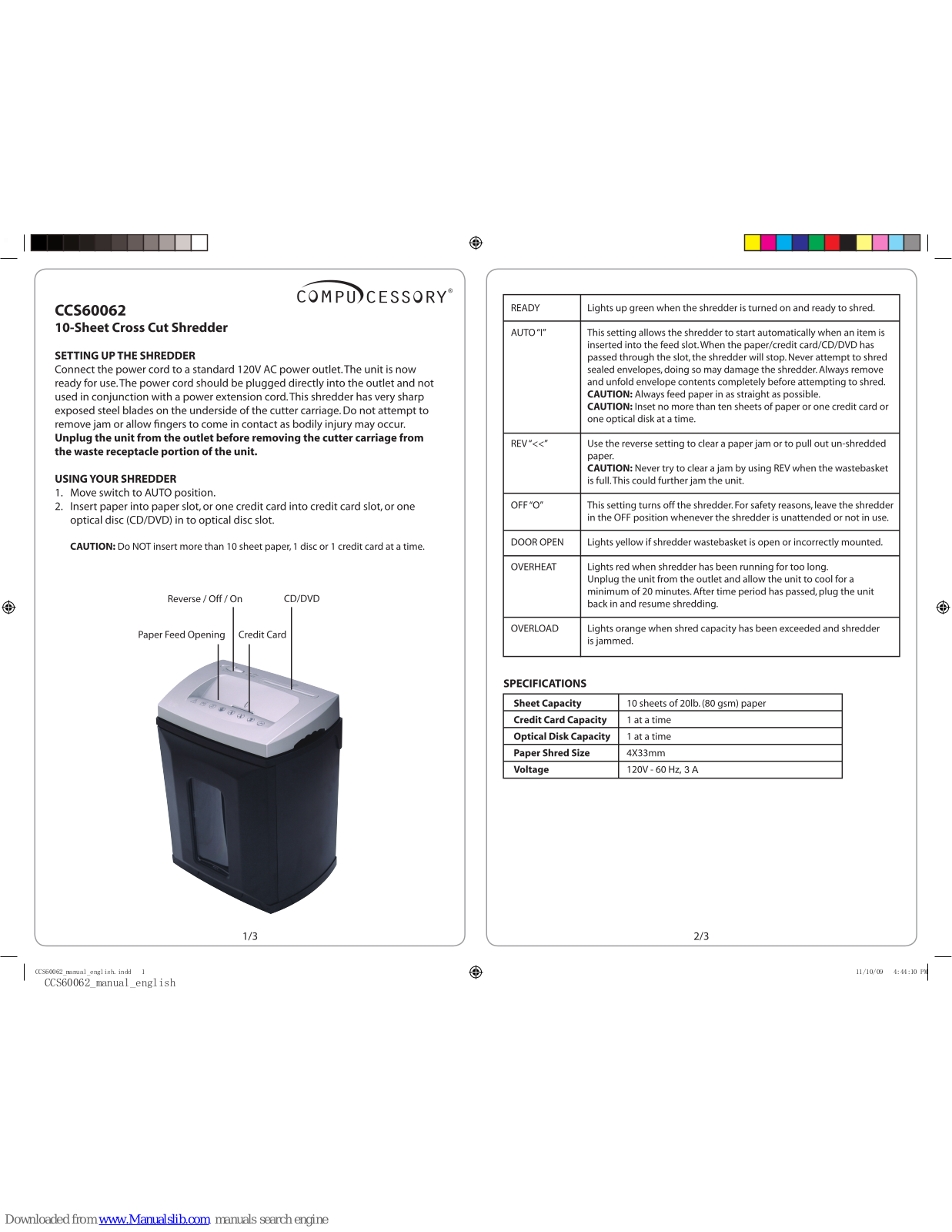 Compucessory CCS60062 User Manual