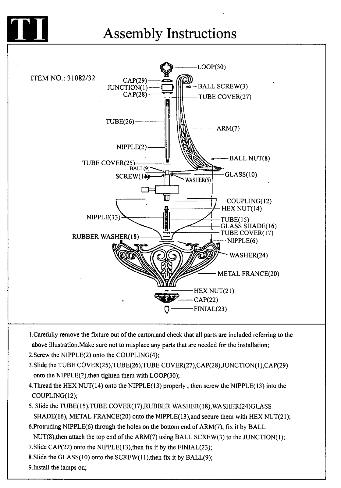 Triarch 31082-32 User Manual