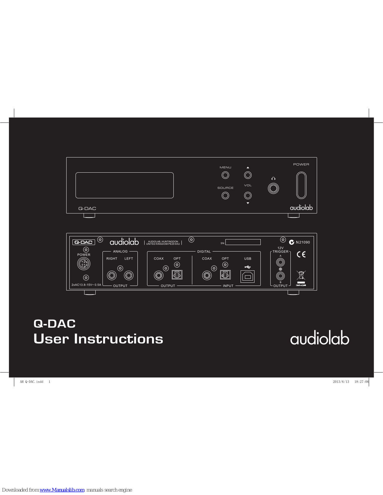 Audiolab Q-DAC User Instruction