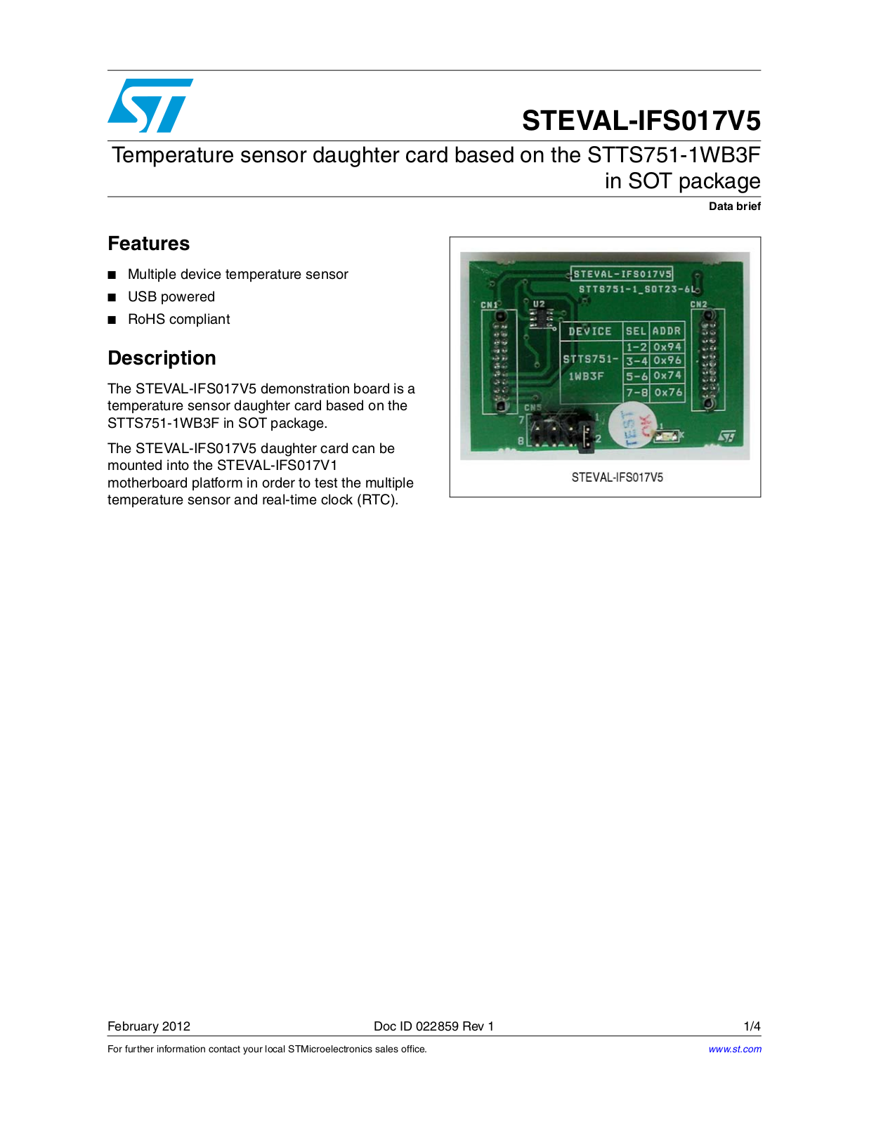 ST IFS017V5 User Manual