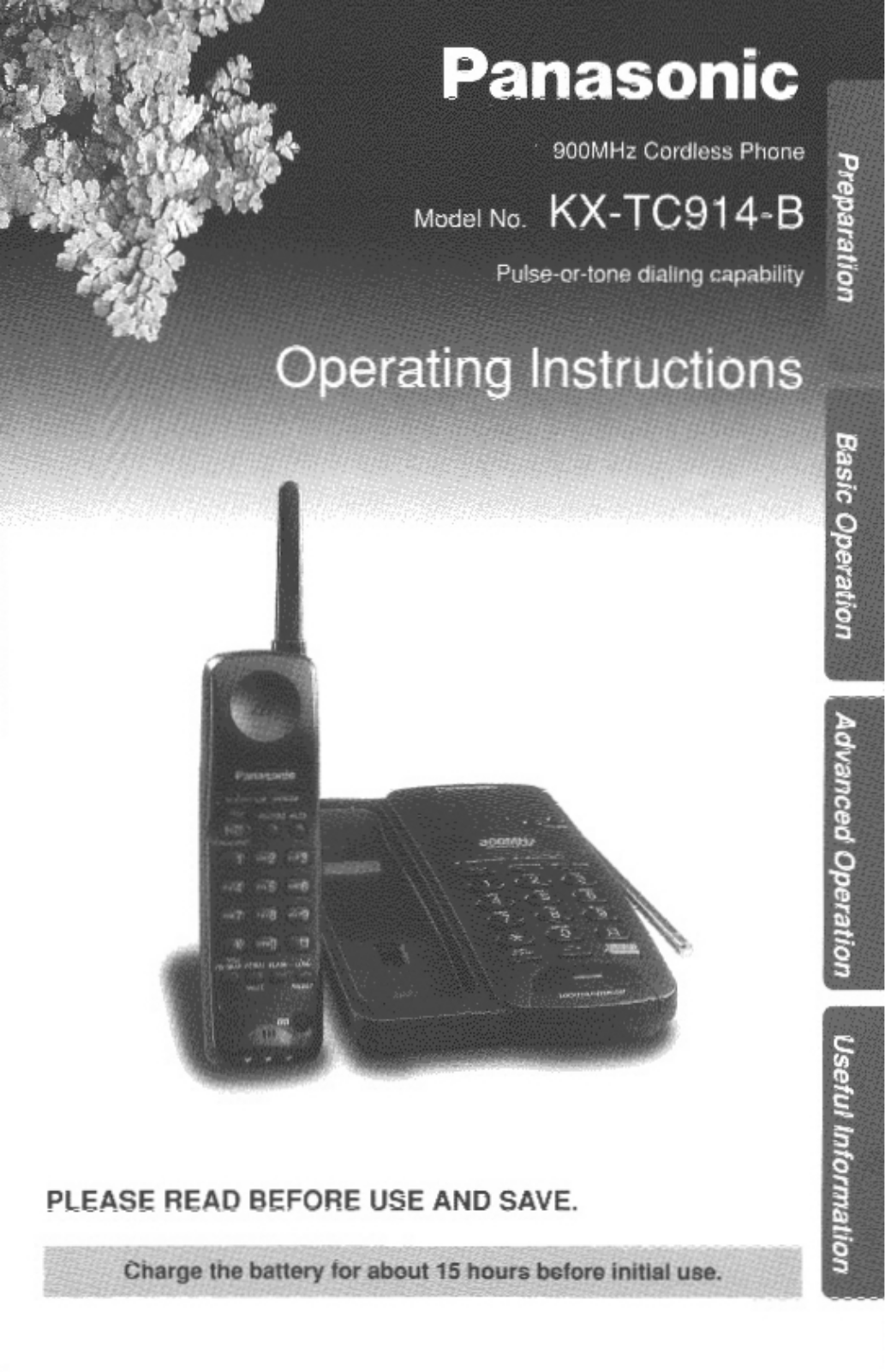 Panasonic kx-tc914 Operation Manual