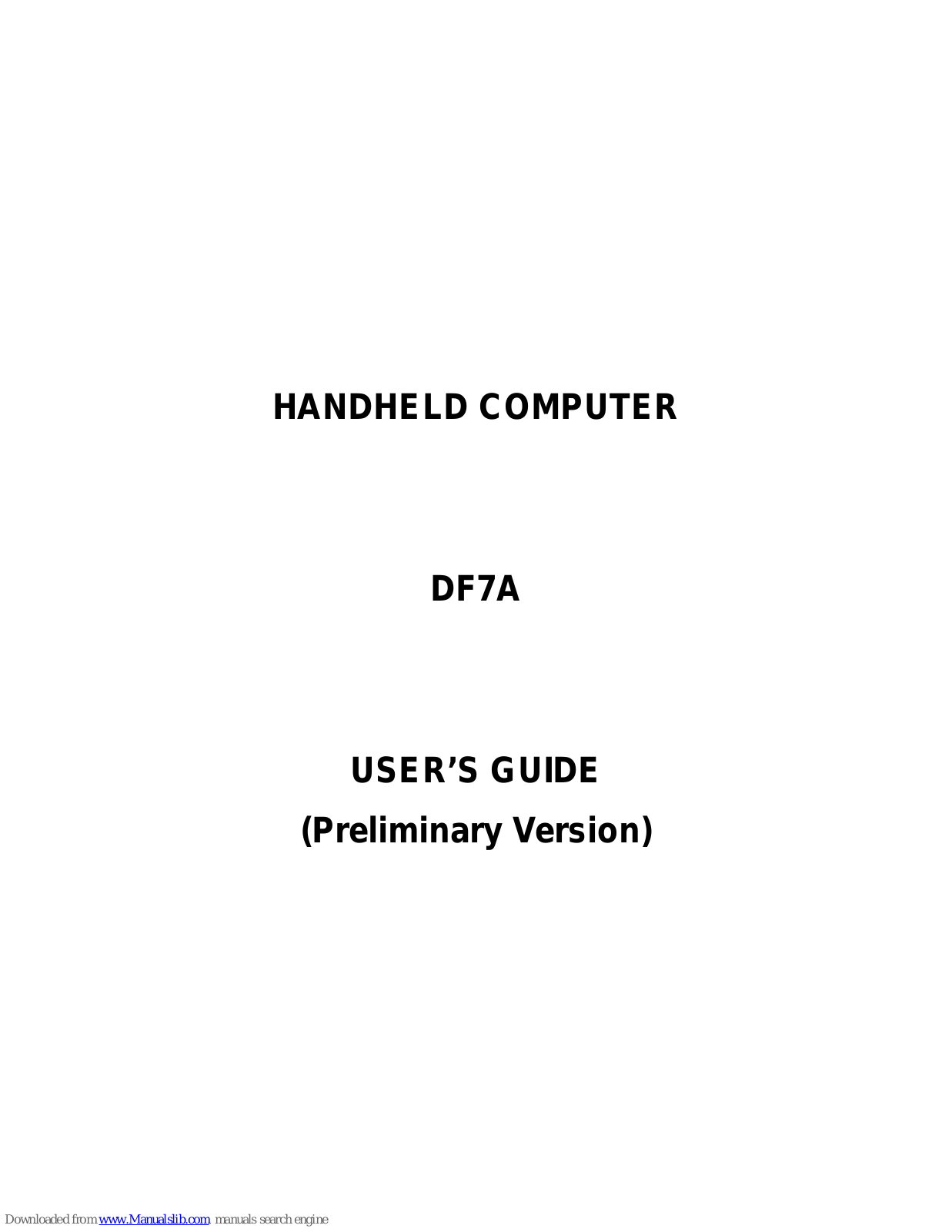 MilDef DF7A User Manual