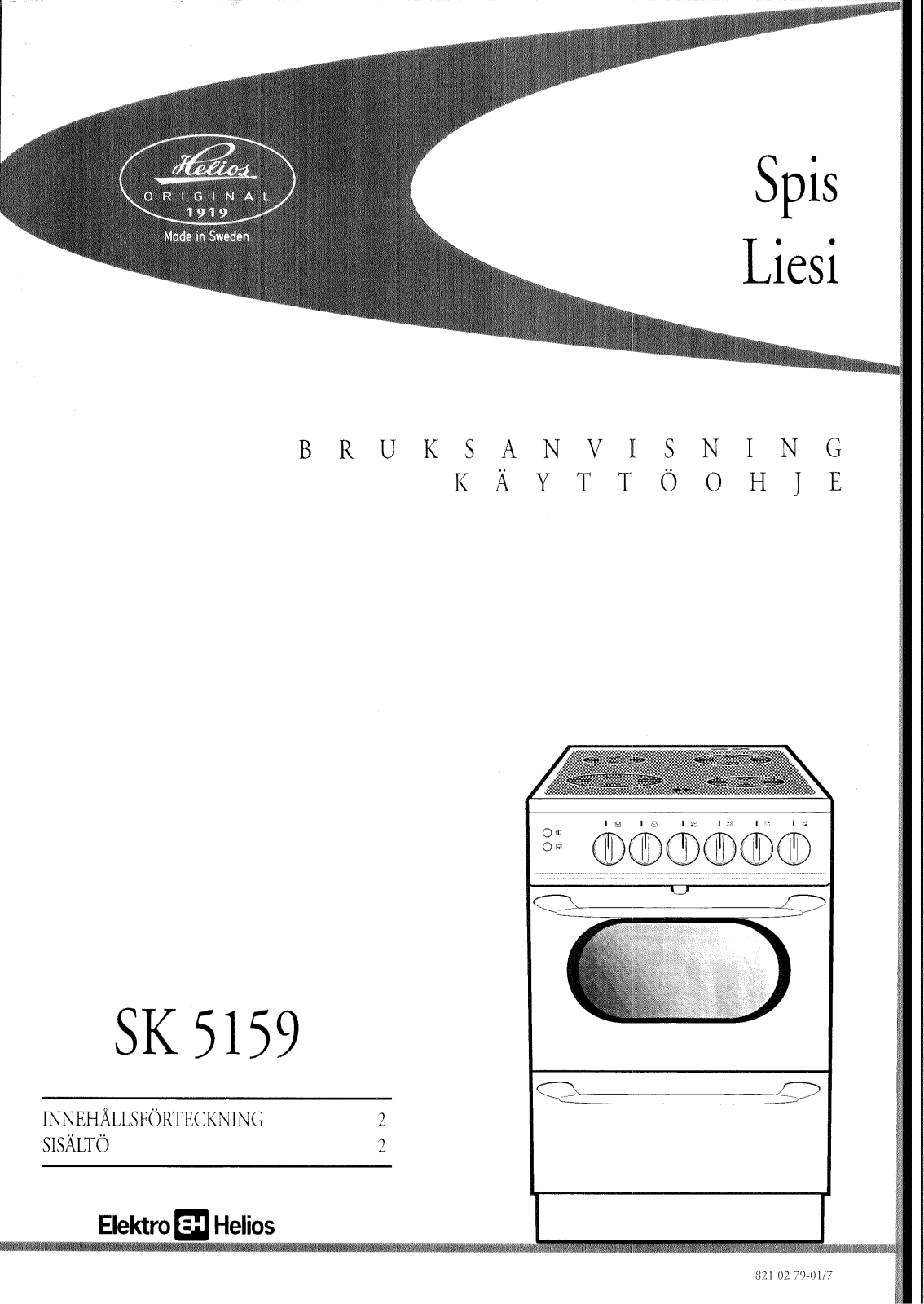 Elektro helios SK5159 User Manual