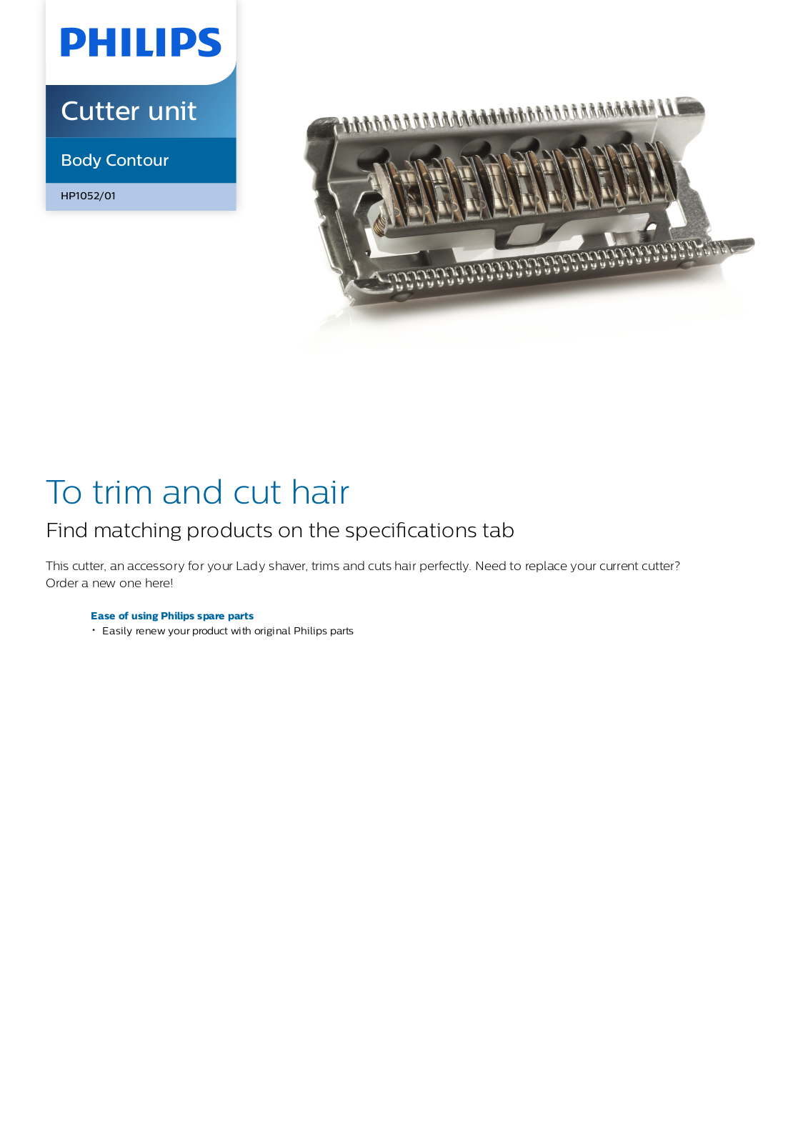 Philips HP1052/01 leaflet - ManualMachine.com