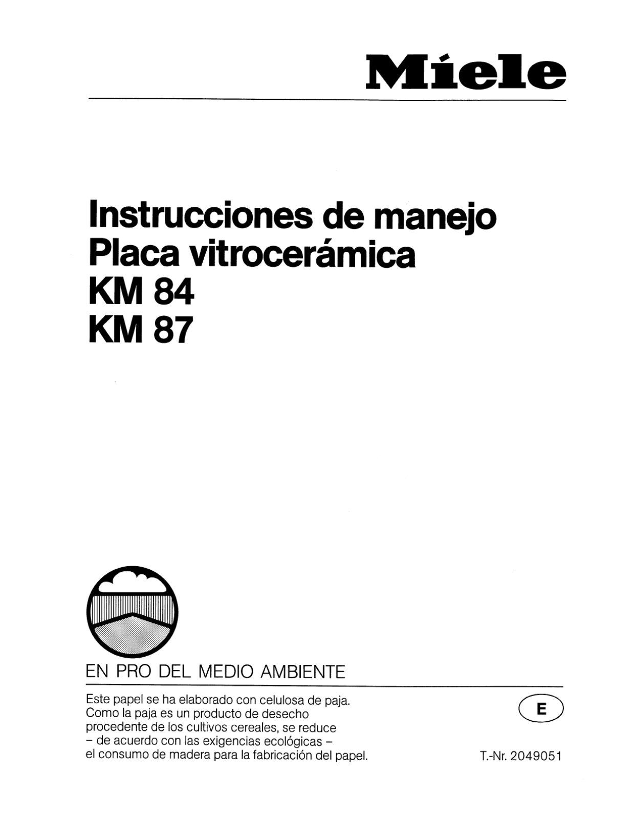 Miele KM84 User Manual