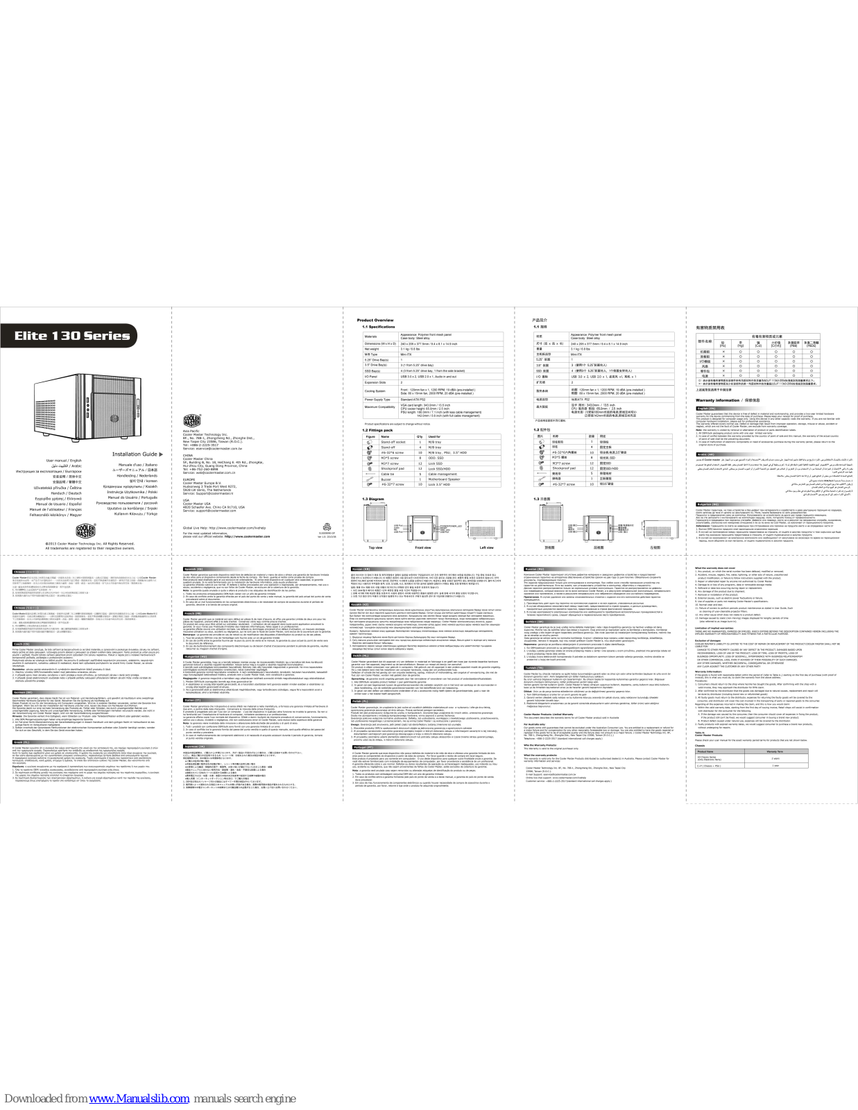 Cooler Master Elite 130 Series Installation Manual