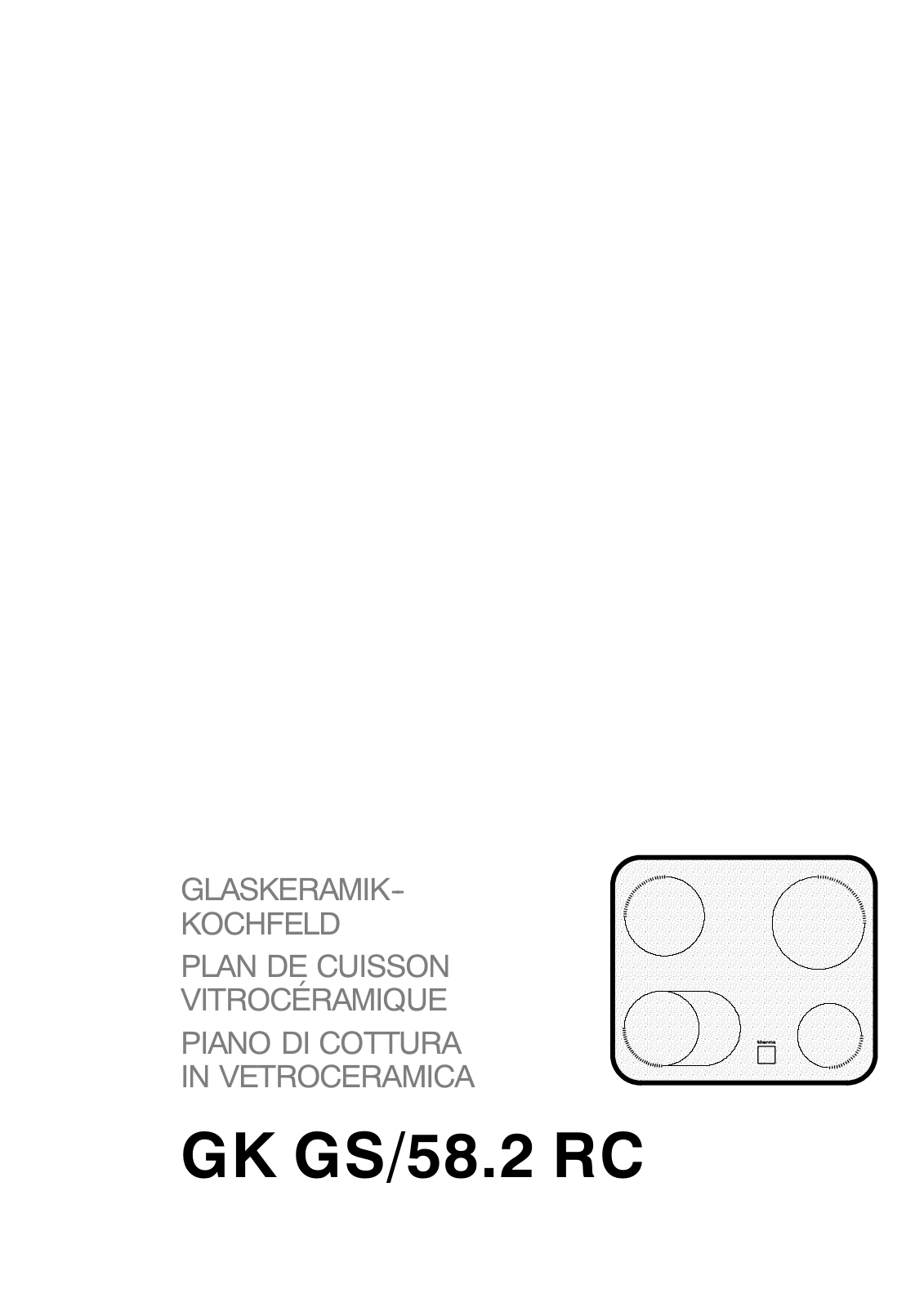 Therma GKGS/58.2RC Operating Manual