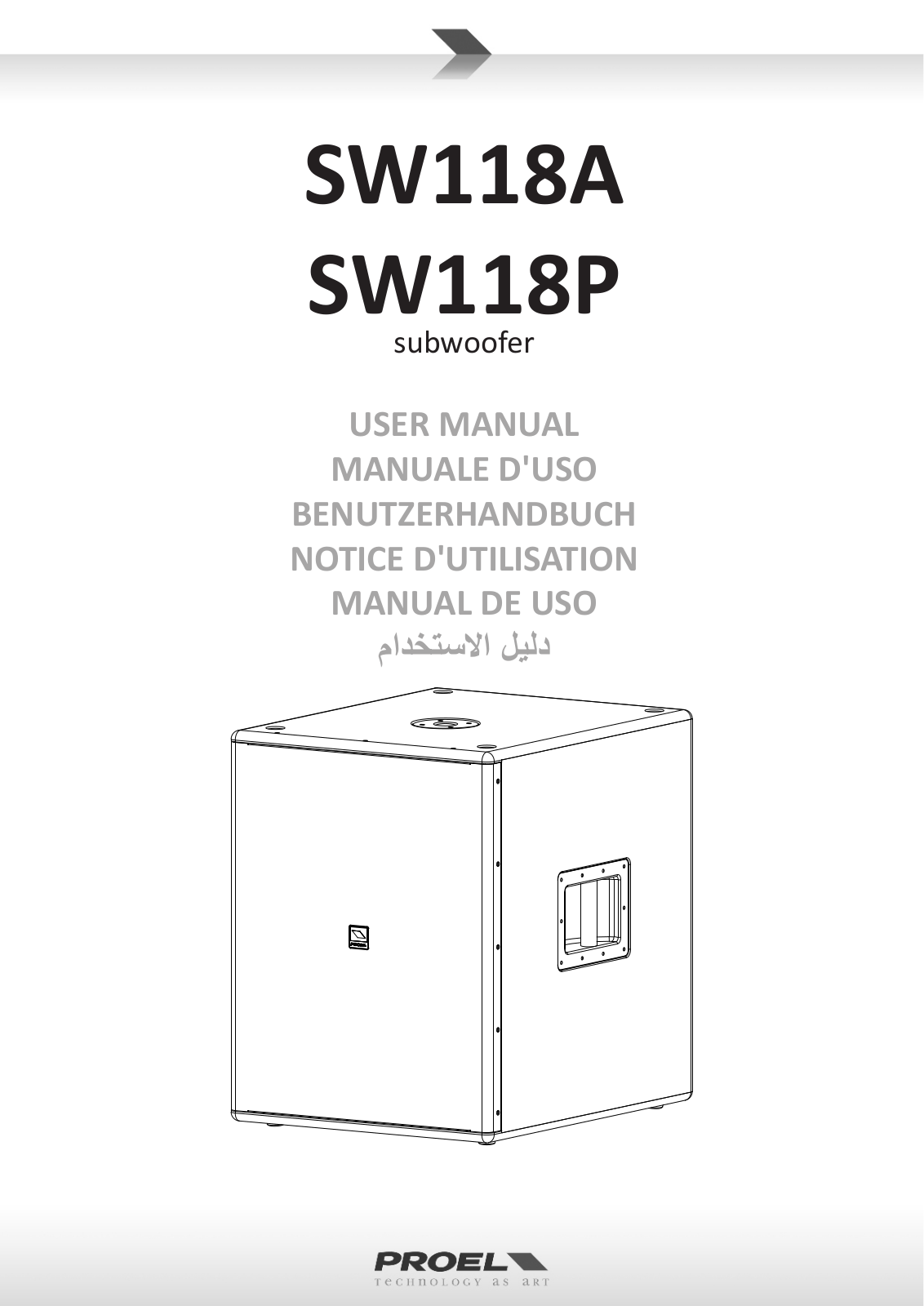 Proel SW118A, SW118P USER’S MANUAL