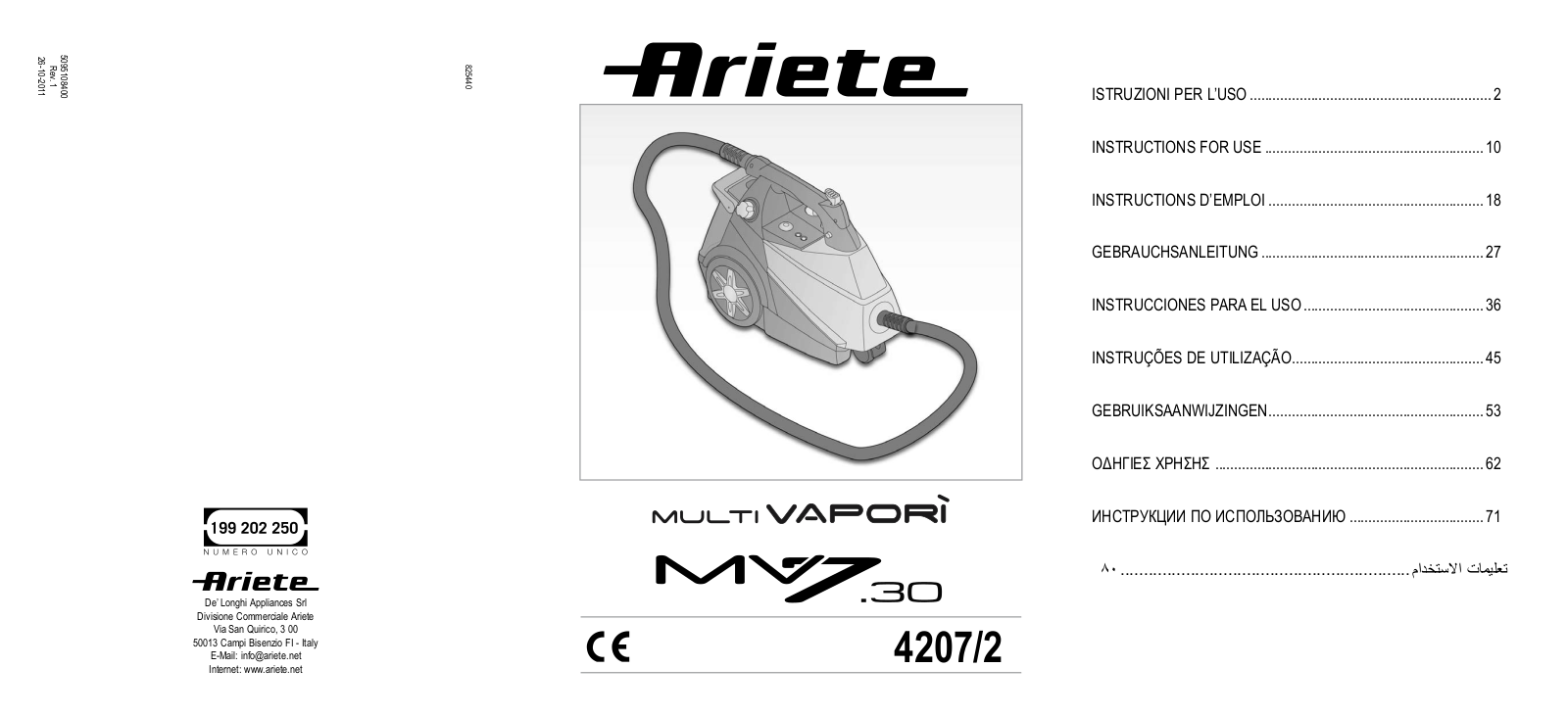 Ariete 4207/2 User manual