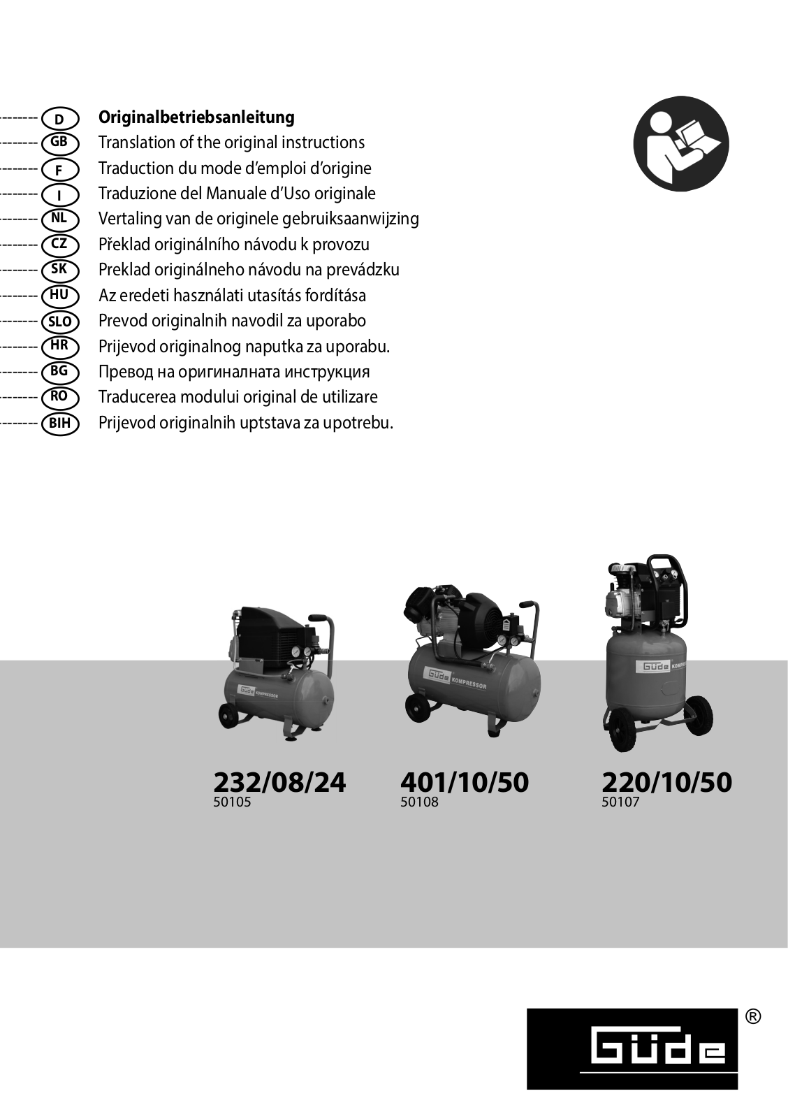 Güde 401-10-50, 232-08-24, 220-10-50 User Manual