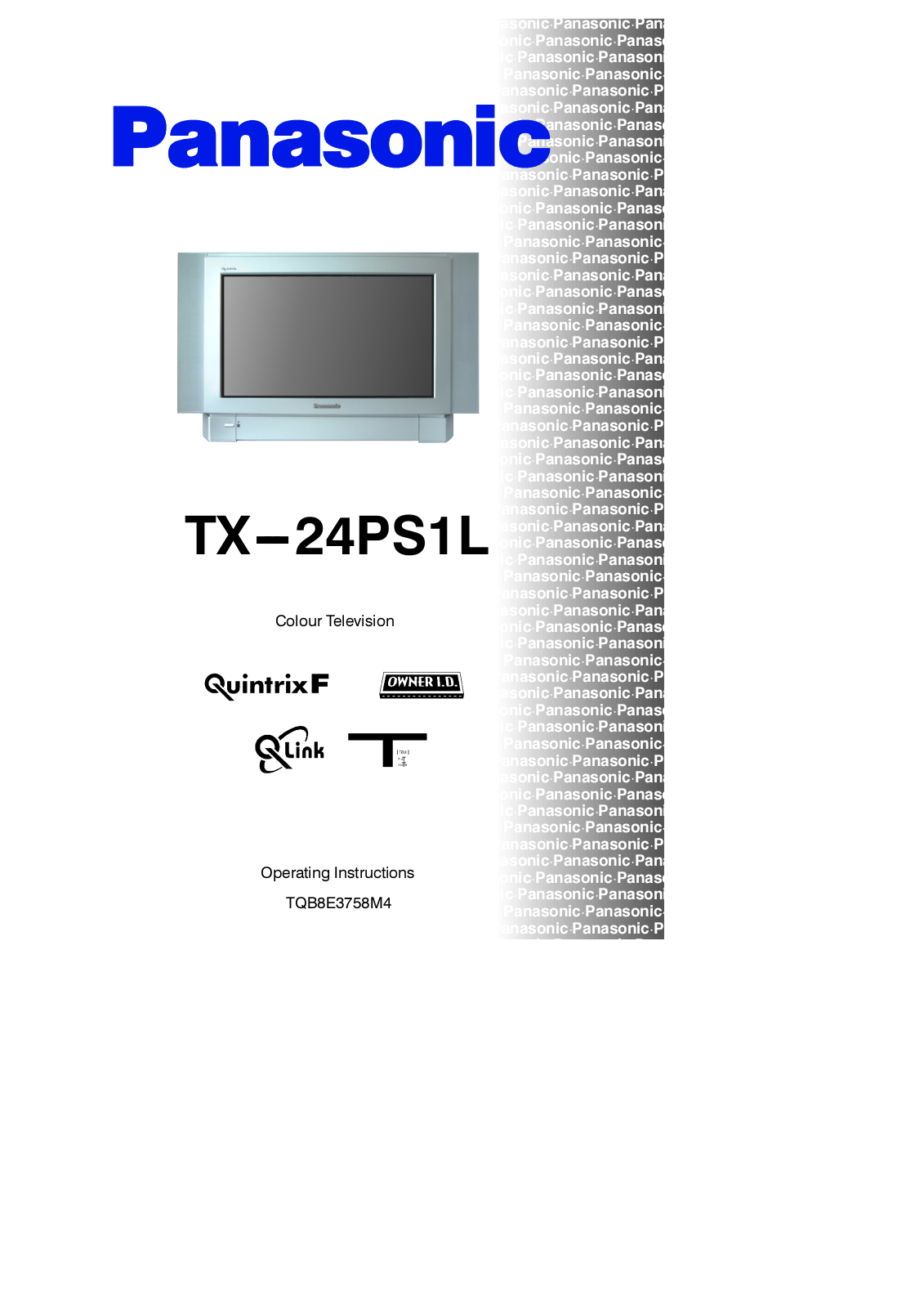 Panasonic TX-24PS1L User Manual