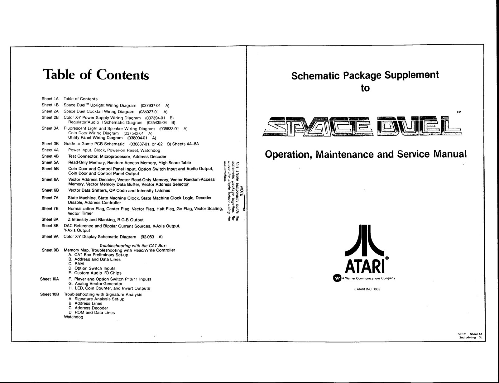 atari SP-181 User Guide