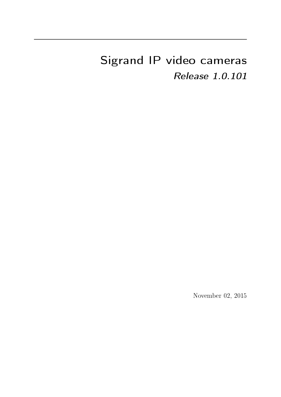 Sigrand SG-1C-111, SG-1C-121, SG-1C-131, SG-3C-1312 User Manual