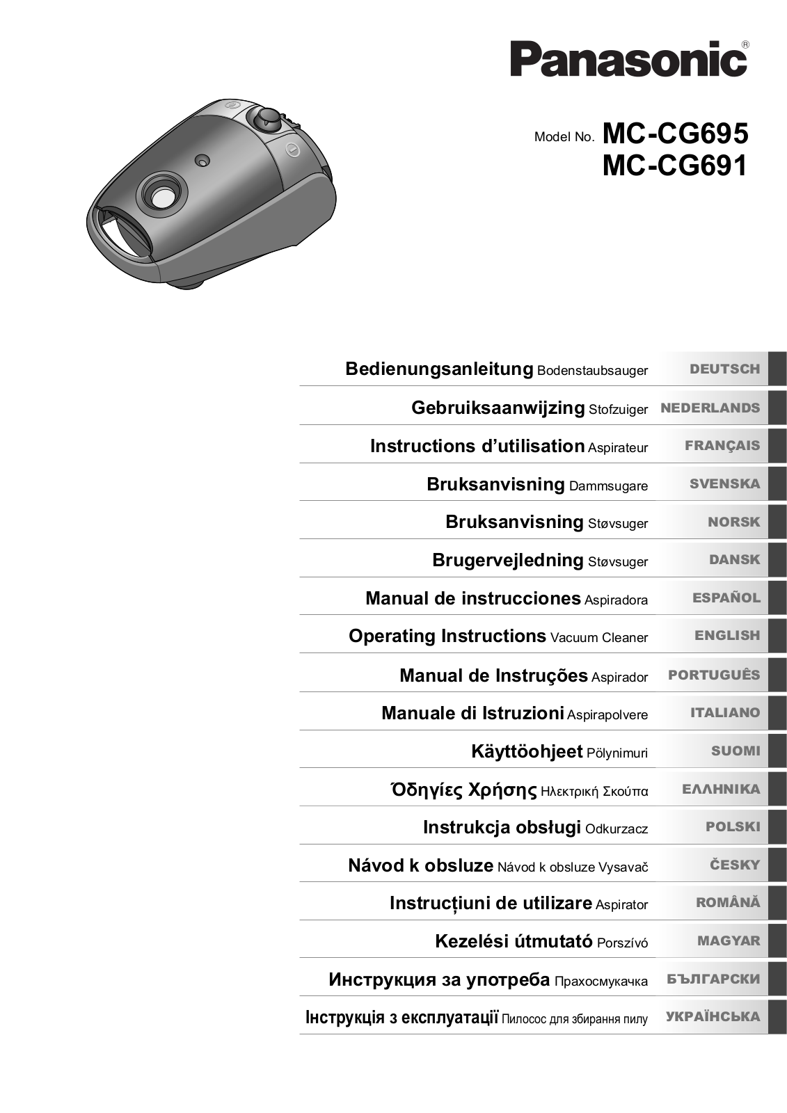 PANASONIC MCCG691 User Manual