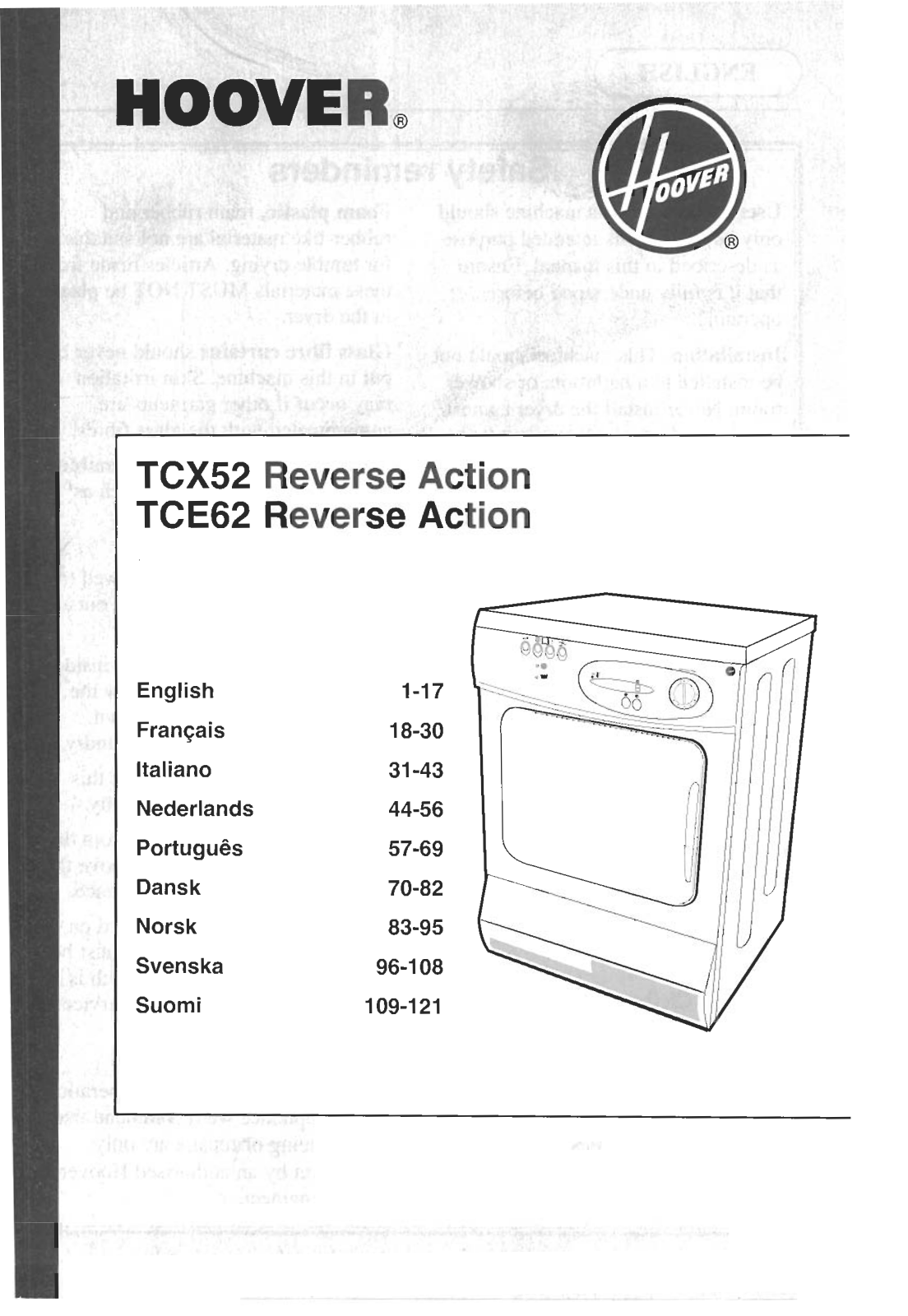 Hoover TCX52, TCX62 User Manual