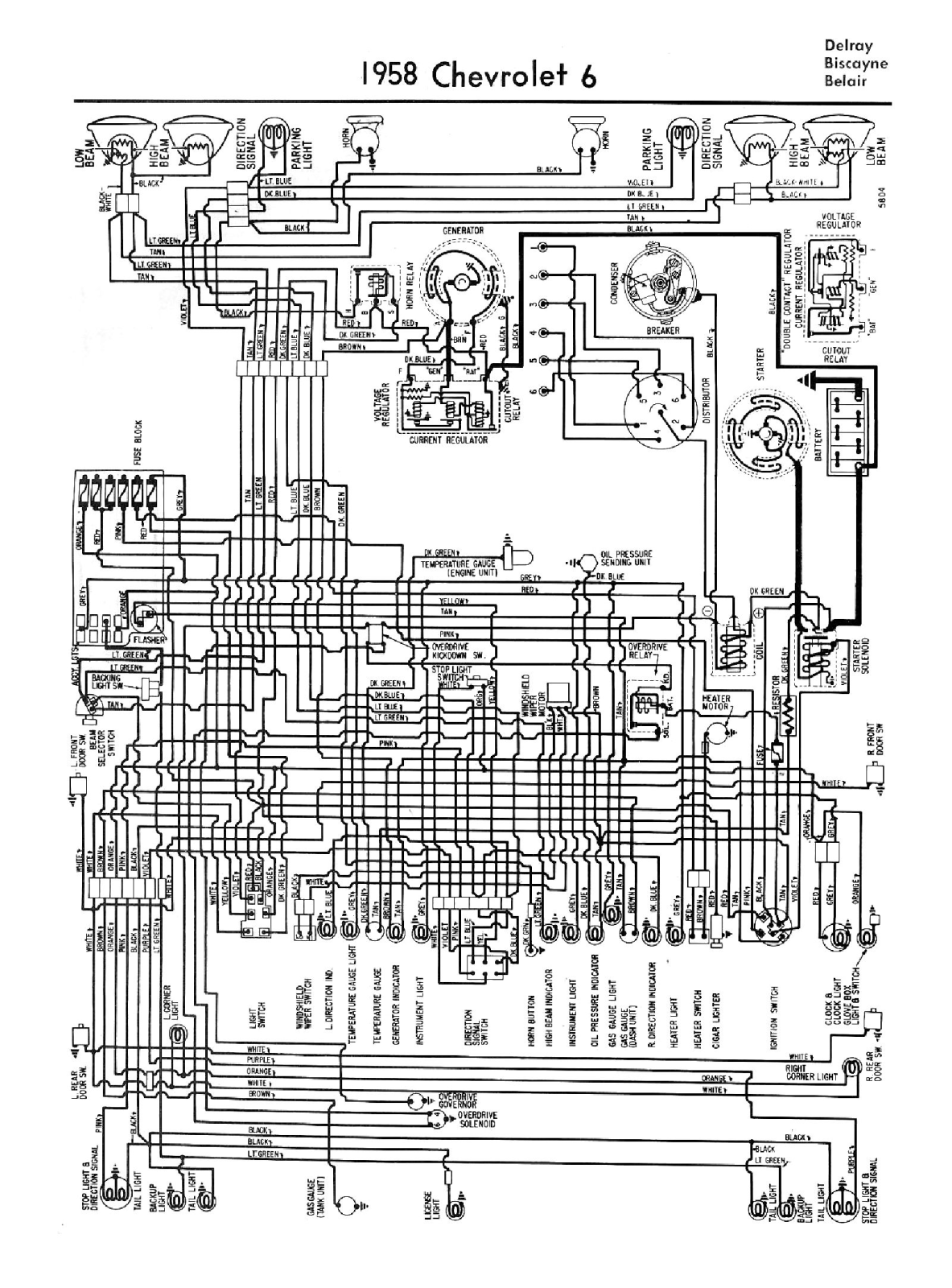 Chevrolet 1958 schematic