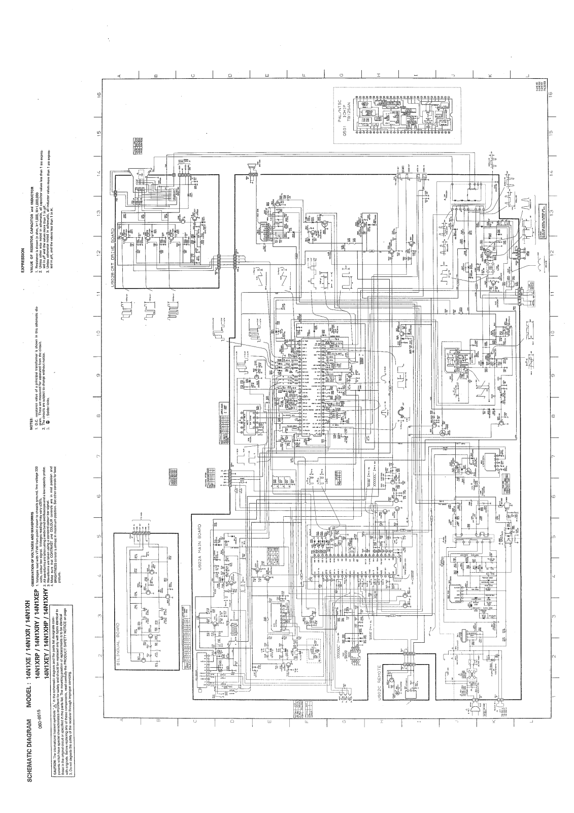 Toshiba 14N1XE, 14N1XR, 14N1XH, 14N1XRP, 14N1XRY Diagram