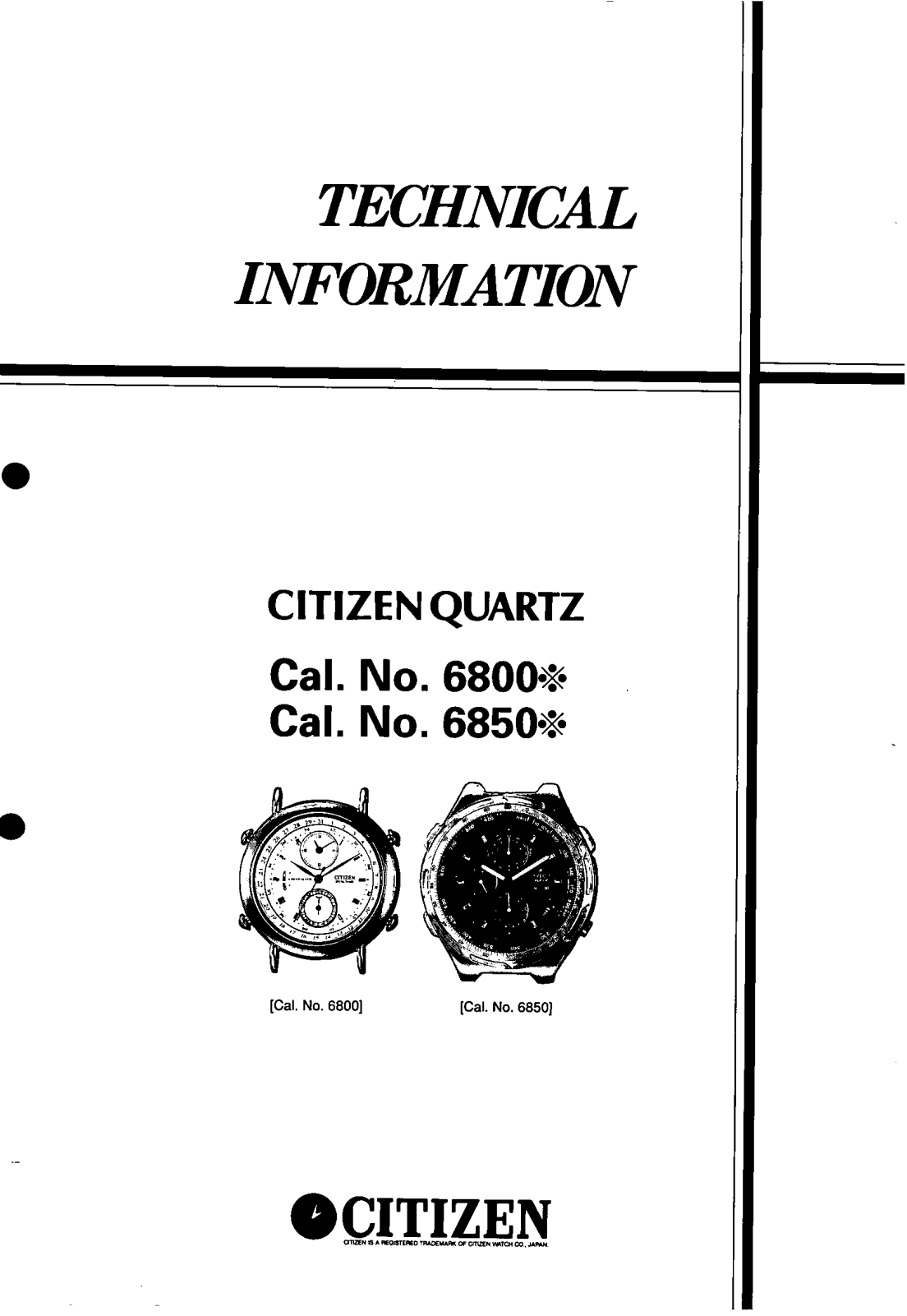 Citizen 6850, 6800 Technical Manual