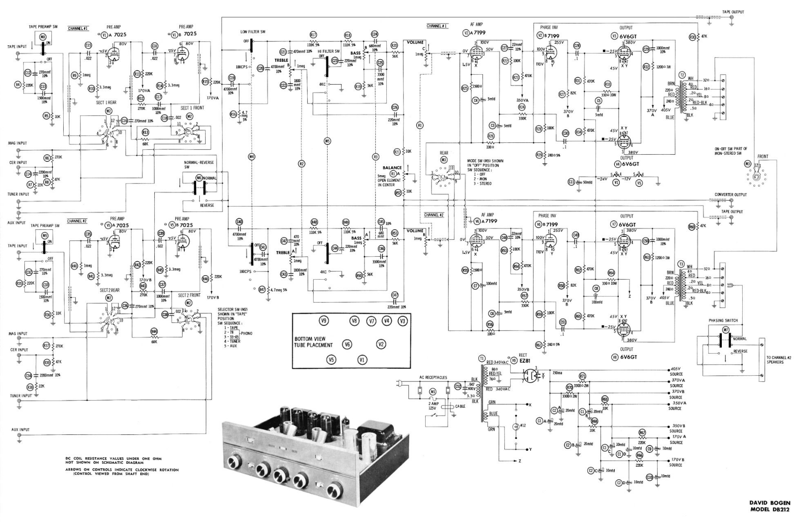 Bogen db212 schematic