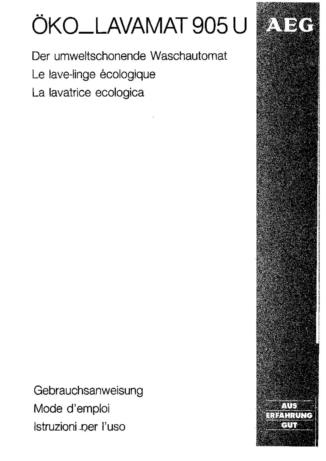 AEG LAV905UD User Manual