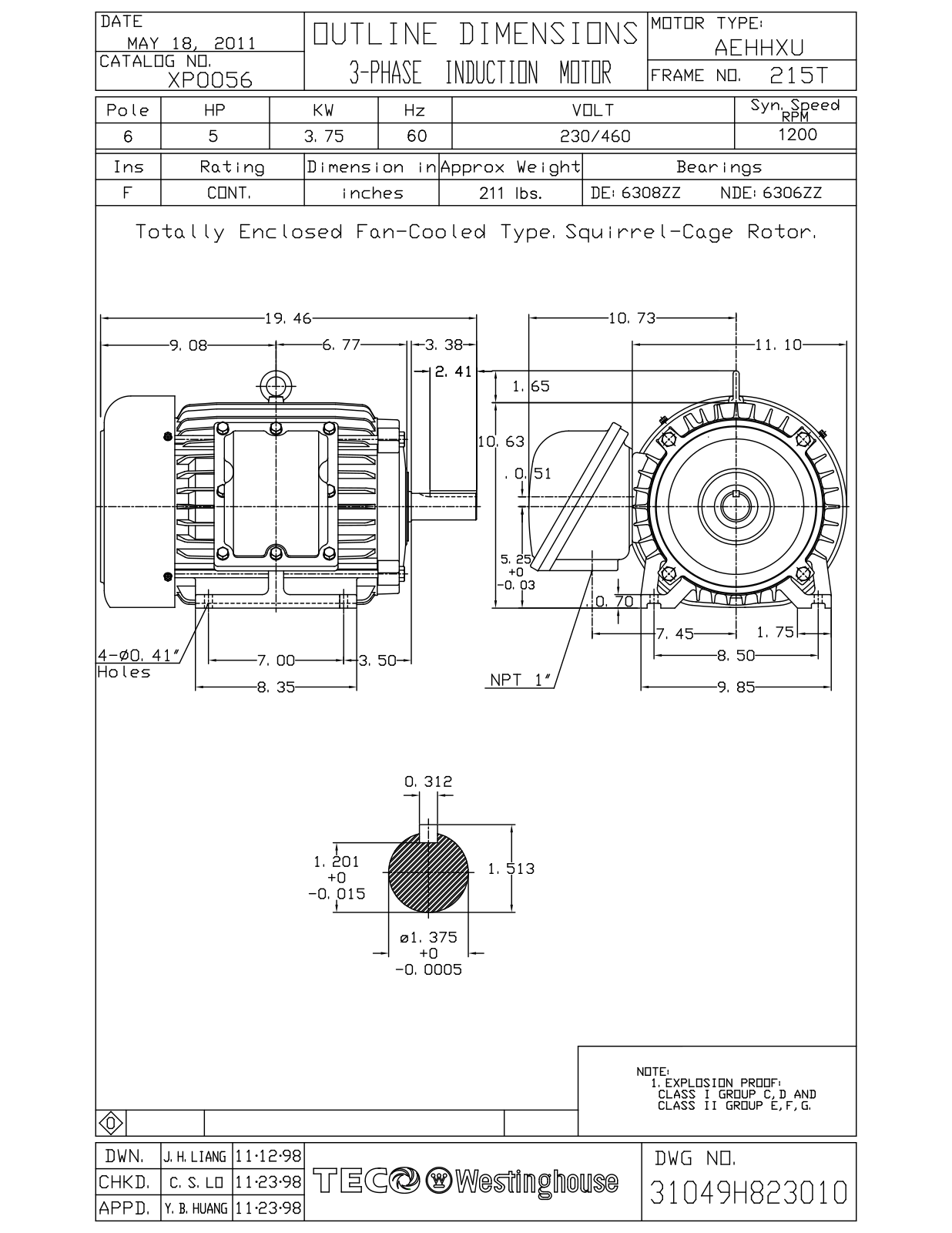 Teco XP0056 Reference Drawing