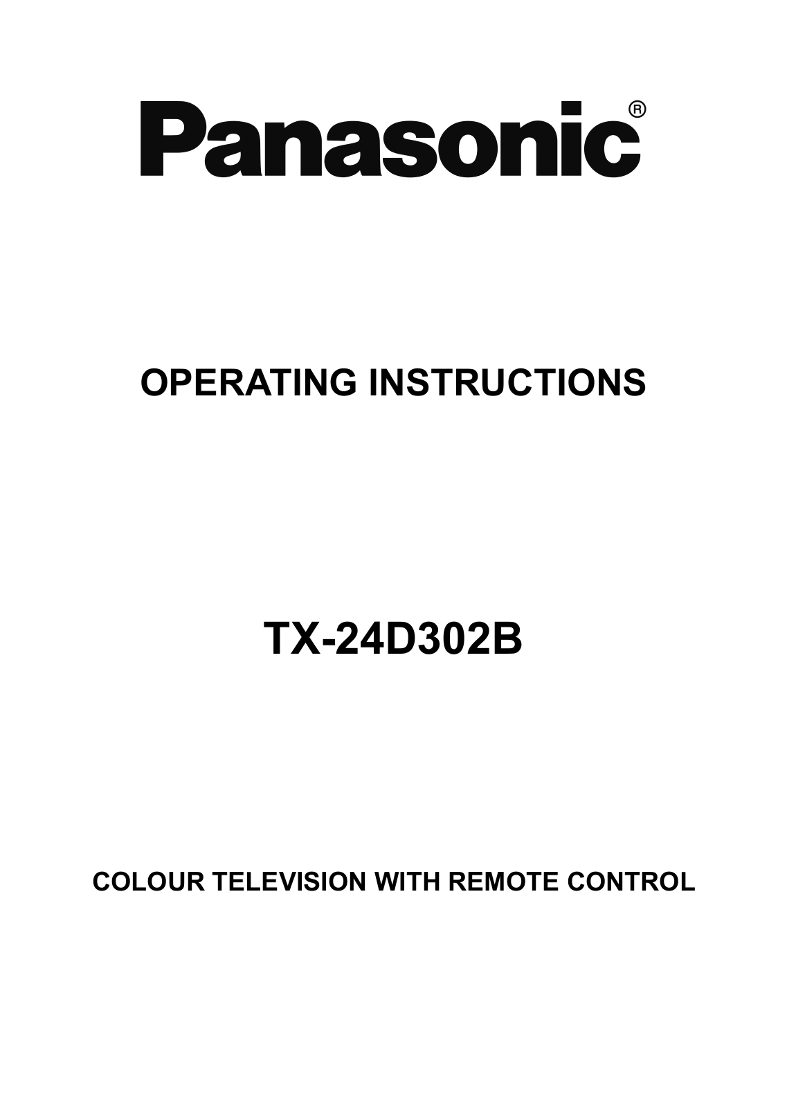 Panasonic TX-24D302B Operating Instructions