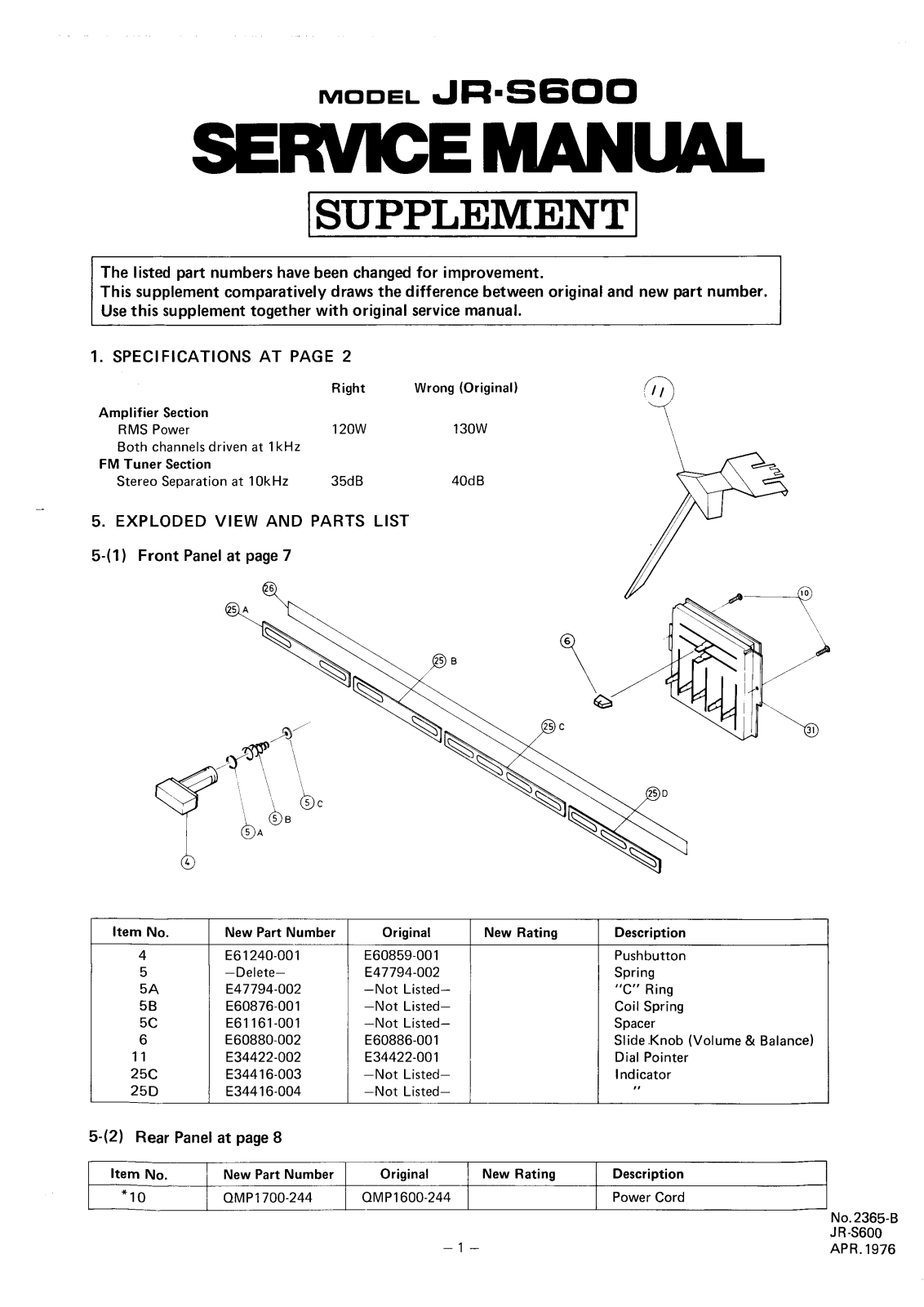 Jvc JR-S600 Service Manual