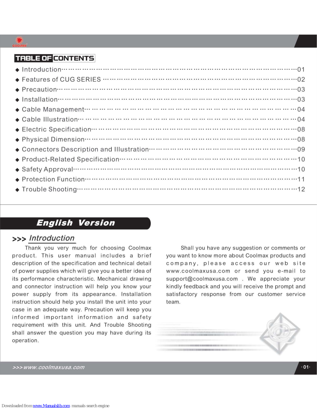 Coolmax CUG-600B User Manual - ManualMachine.com