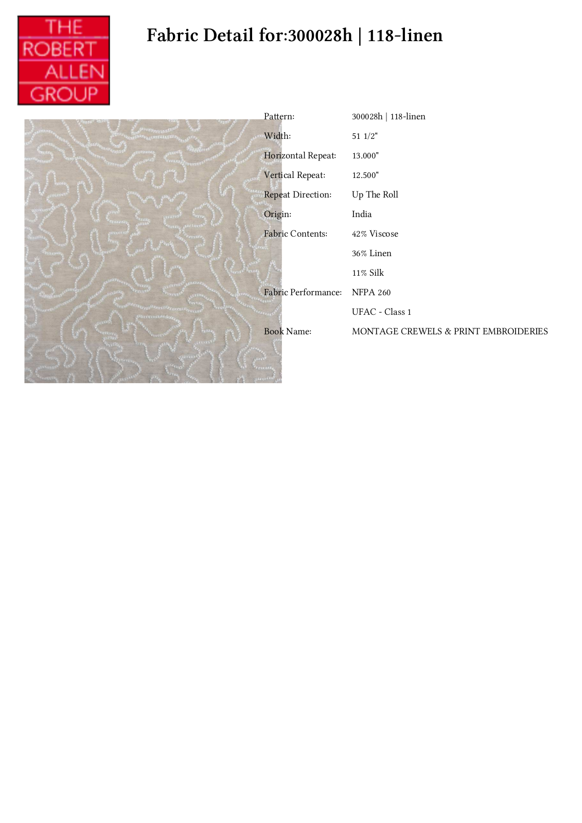 Duralee CRAL6098 Specifications - ManualMachine.com