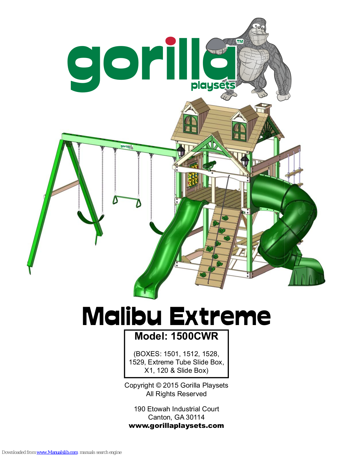 Gorilla Playsets 1500CWR, Malibu Extreme User Manual