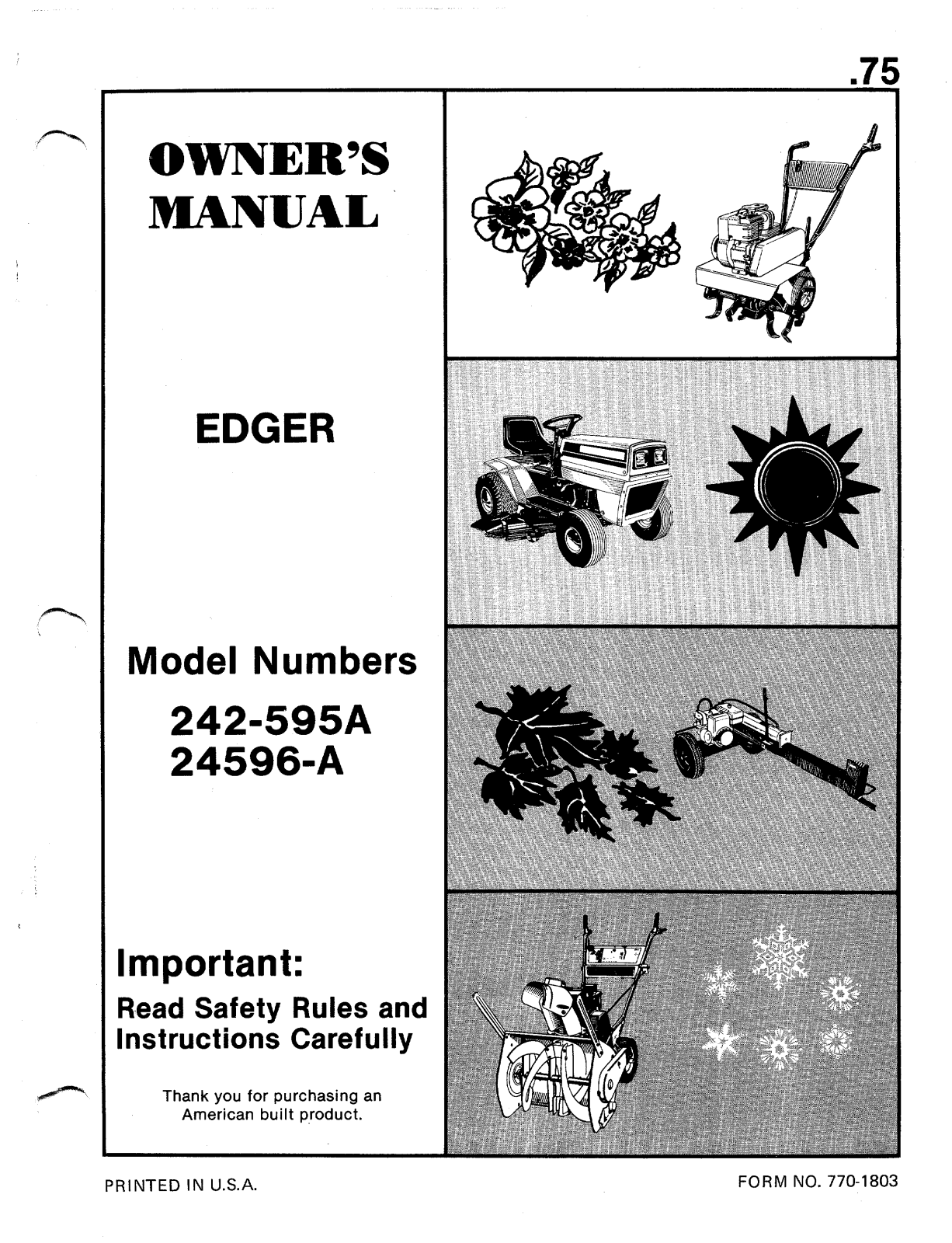 MTD 24595-A User Manual