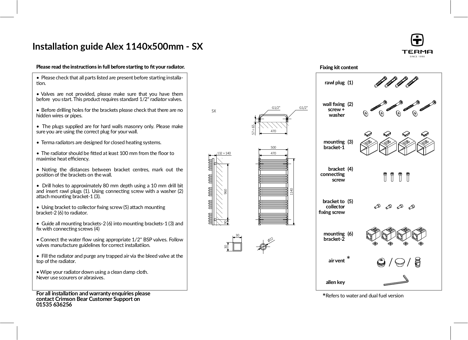 TERMA Alex-SX Installation Manual