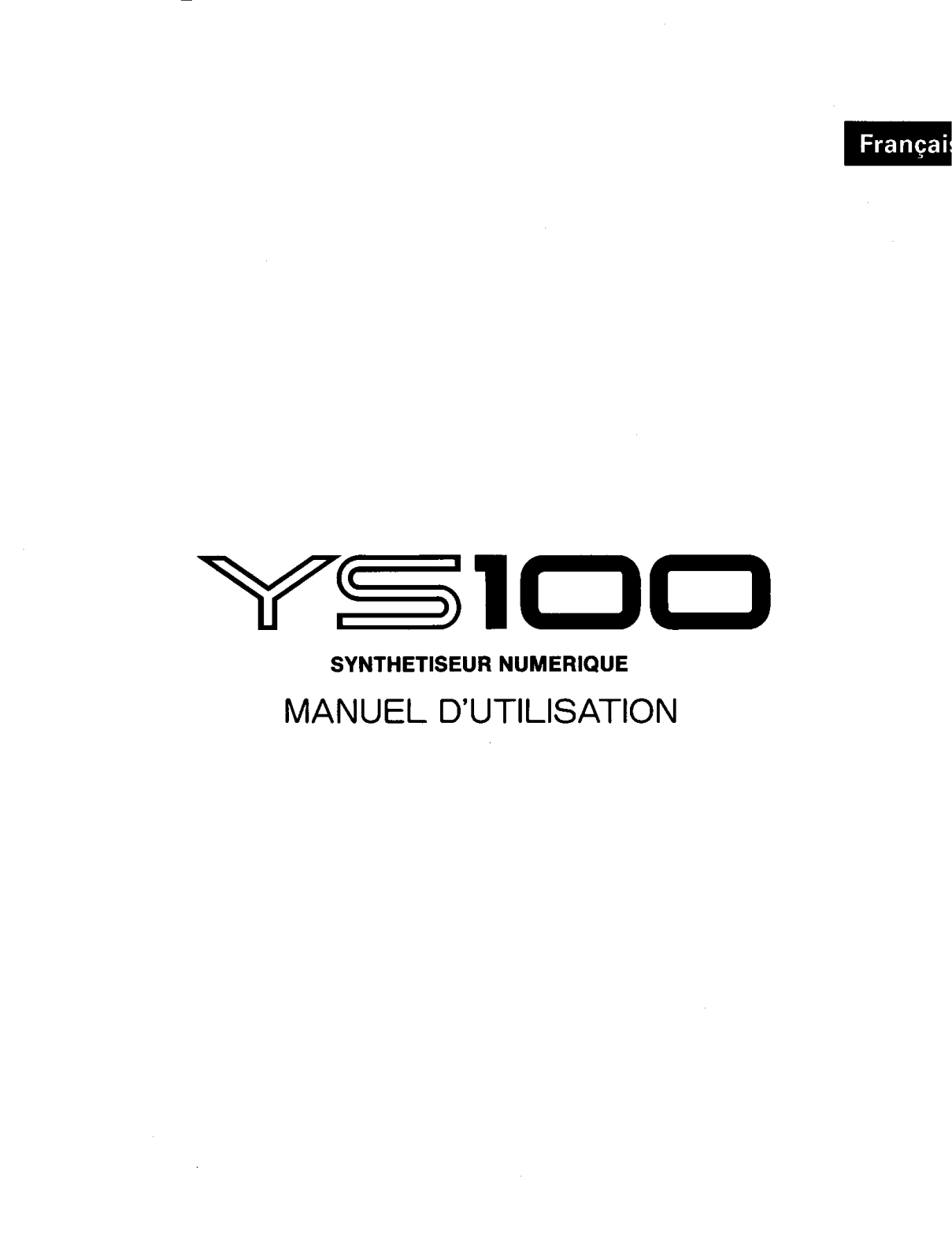 Yamaha YS100 Owner's Manual