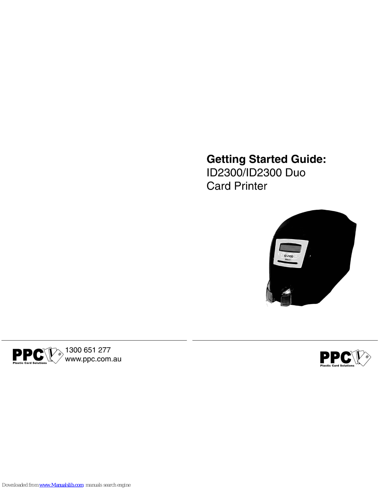 PPC ID2300, ID2300 Duo Getting Started Manual