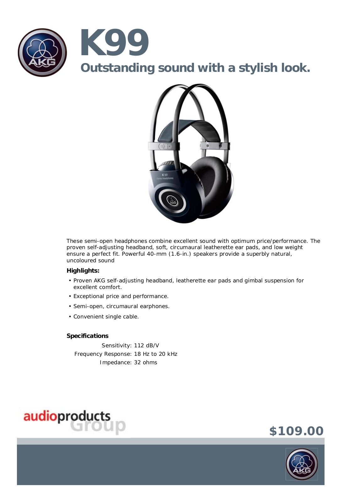 AKG K-99 Brochure