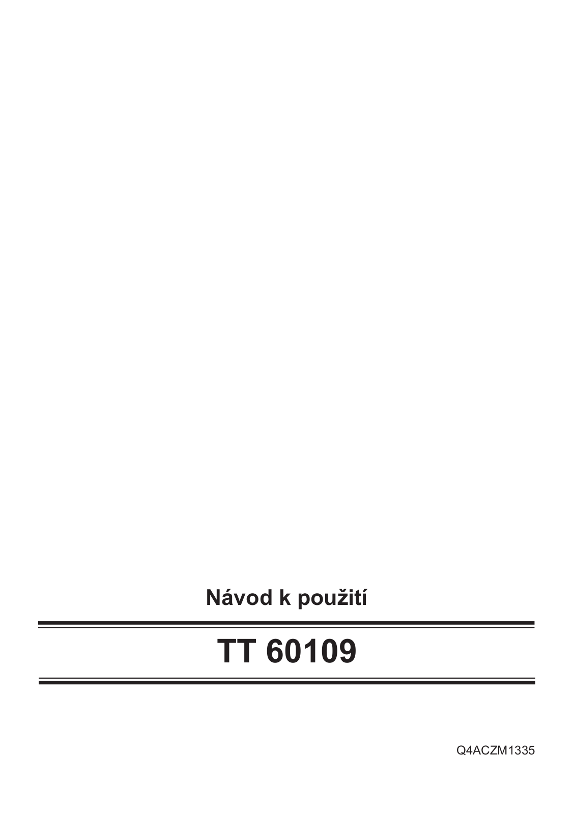 Siemens TT 60109 User Manual