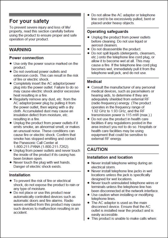 Panasonic of North America 96NKX TG4221 User Manual