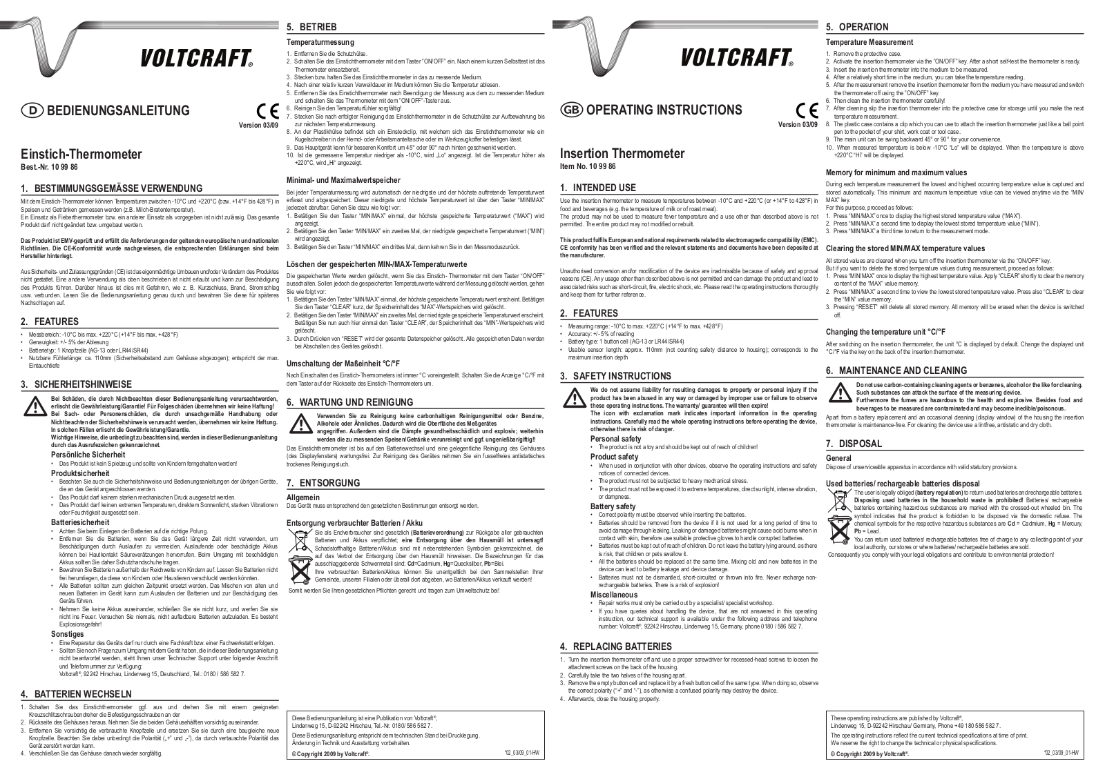 VOLTCRAFT DET1R User guide