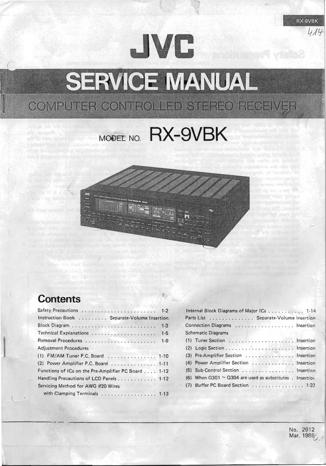 Jvc RX-9-VBK Service Manual